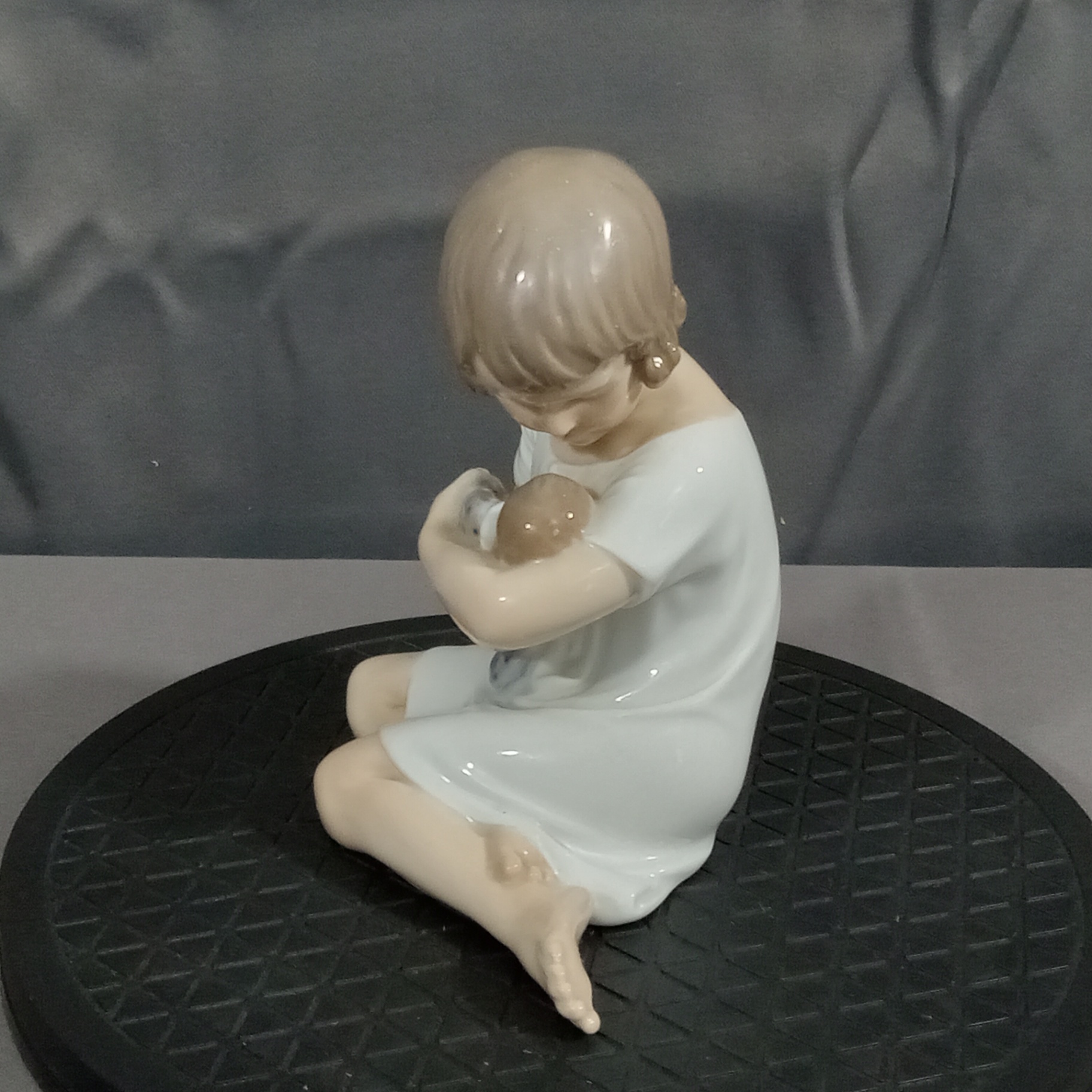 Royal Copenhagen Girl w/Doll Figurine - image 2 of 6
