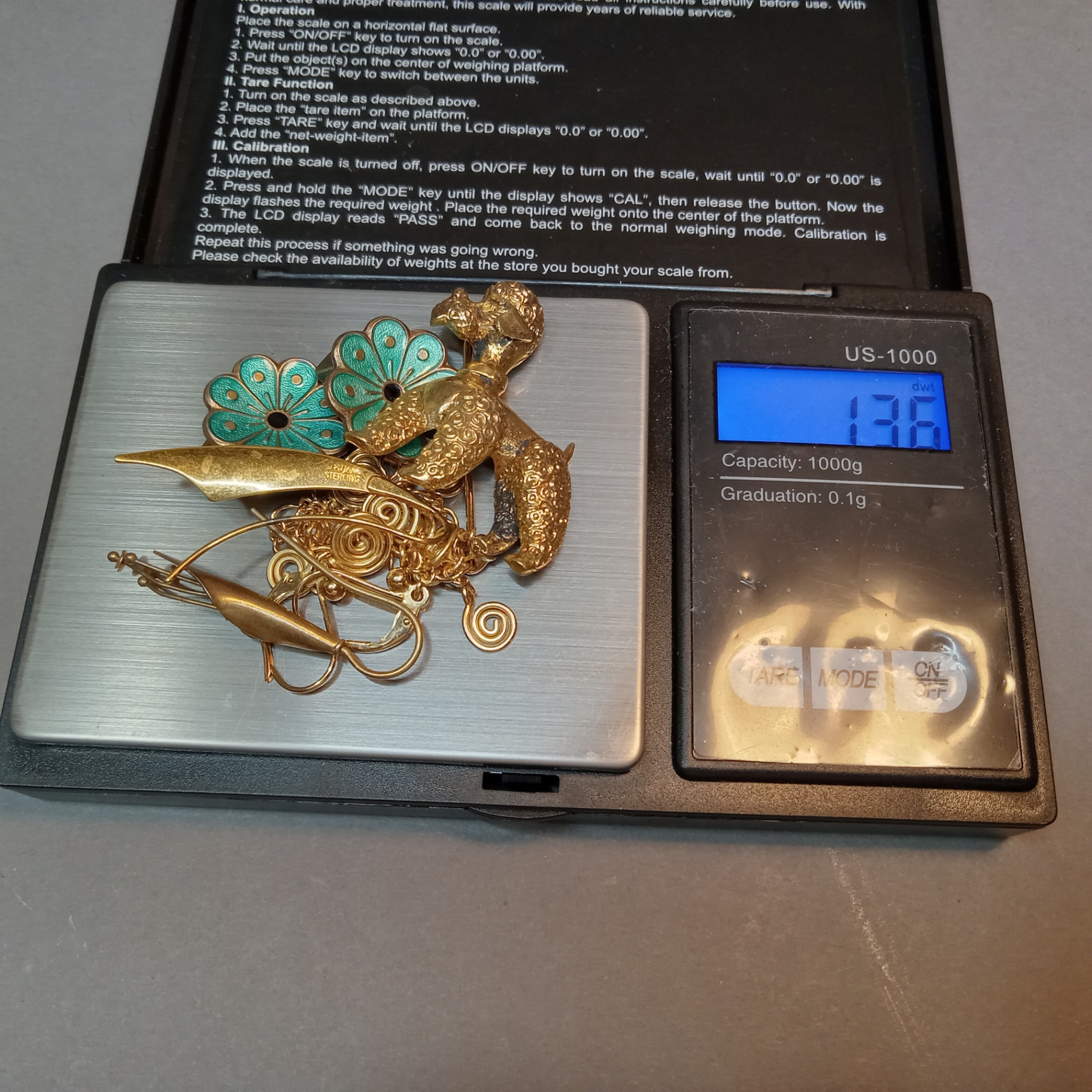 Vintage Sterling & Gold Filled Jewelry (13+dwt) - image 15 of 15