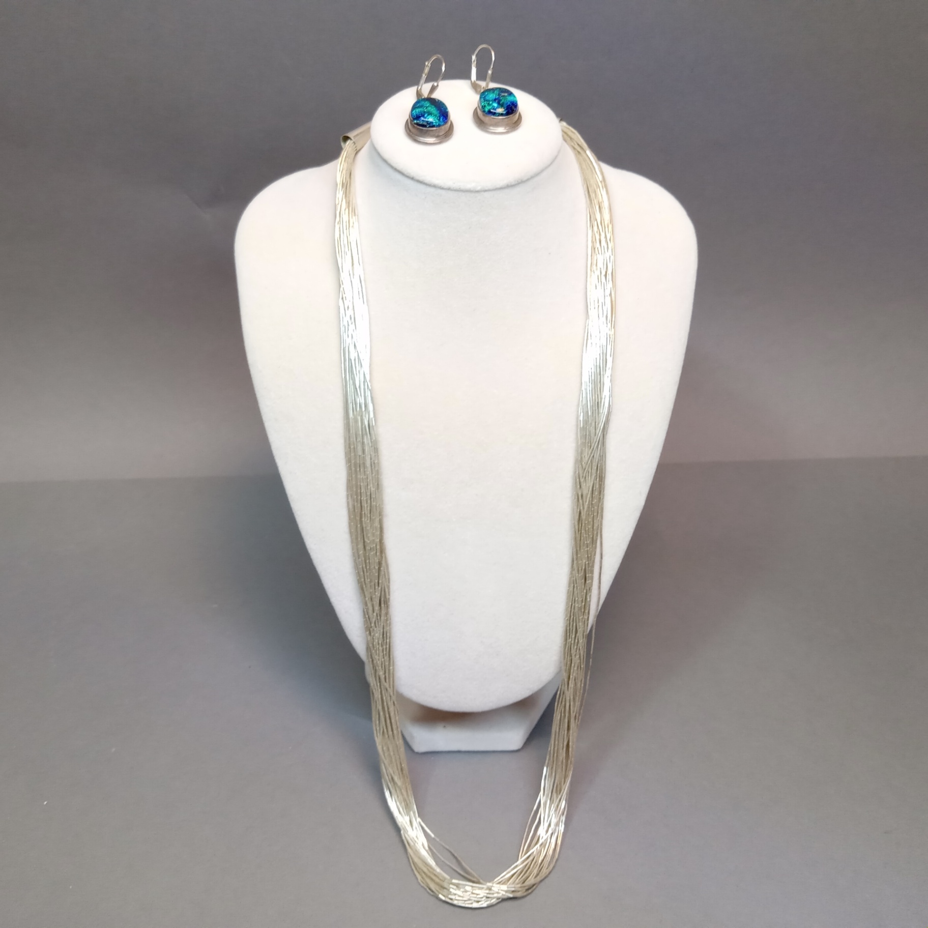 Liquid Silver Beaded Necklace (30+dwt) - image 1 of 8
