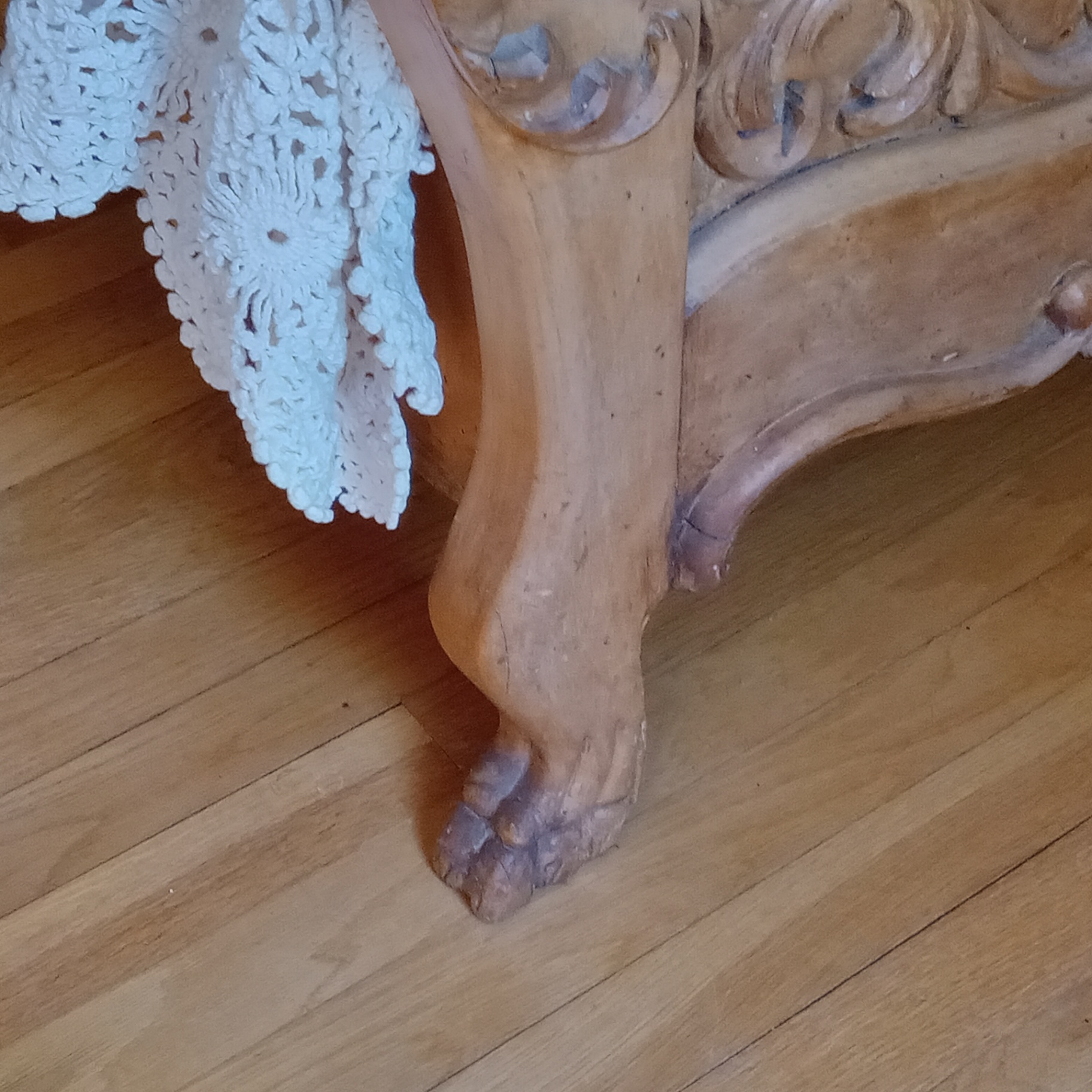Antique Bird's Eye Maple Bed - image 6 of 16