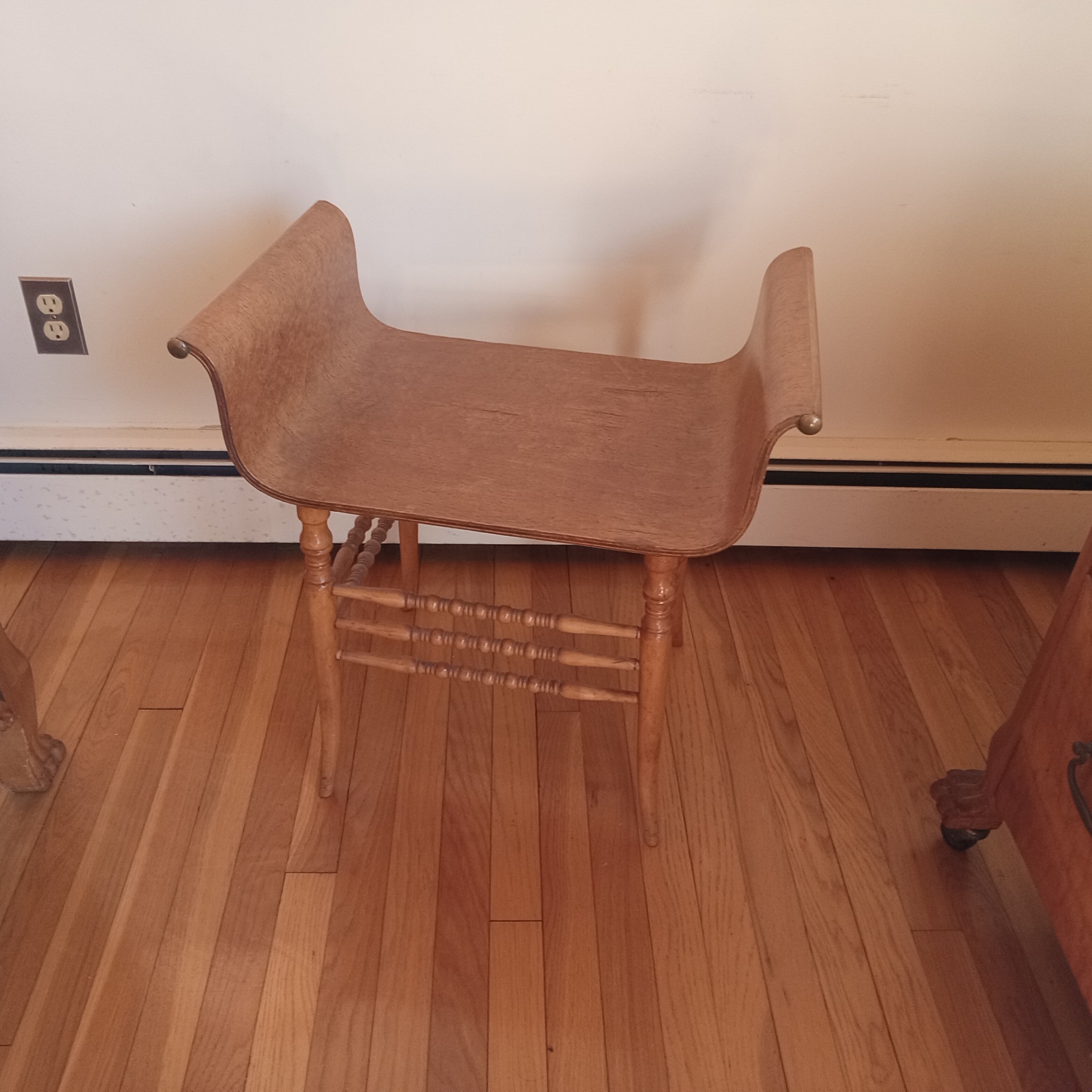 Antique Bird's Eye Maple Vanity w/Mirror & Bench - image 8 of 35