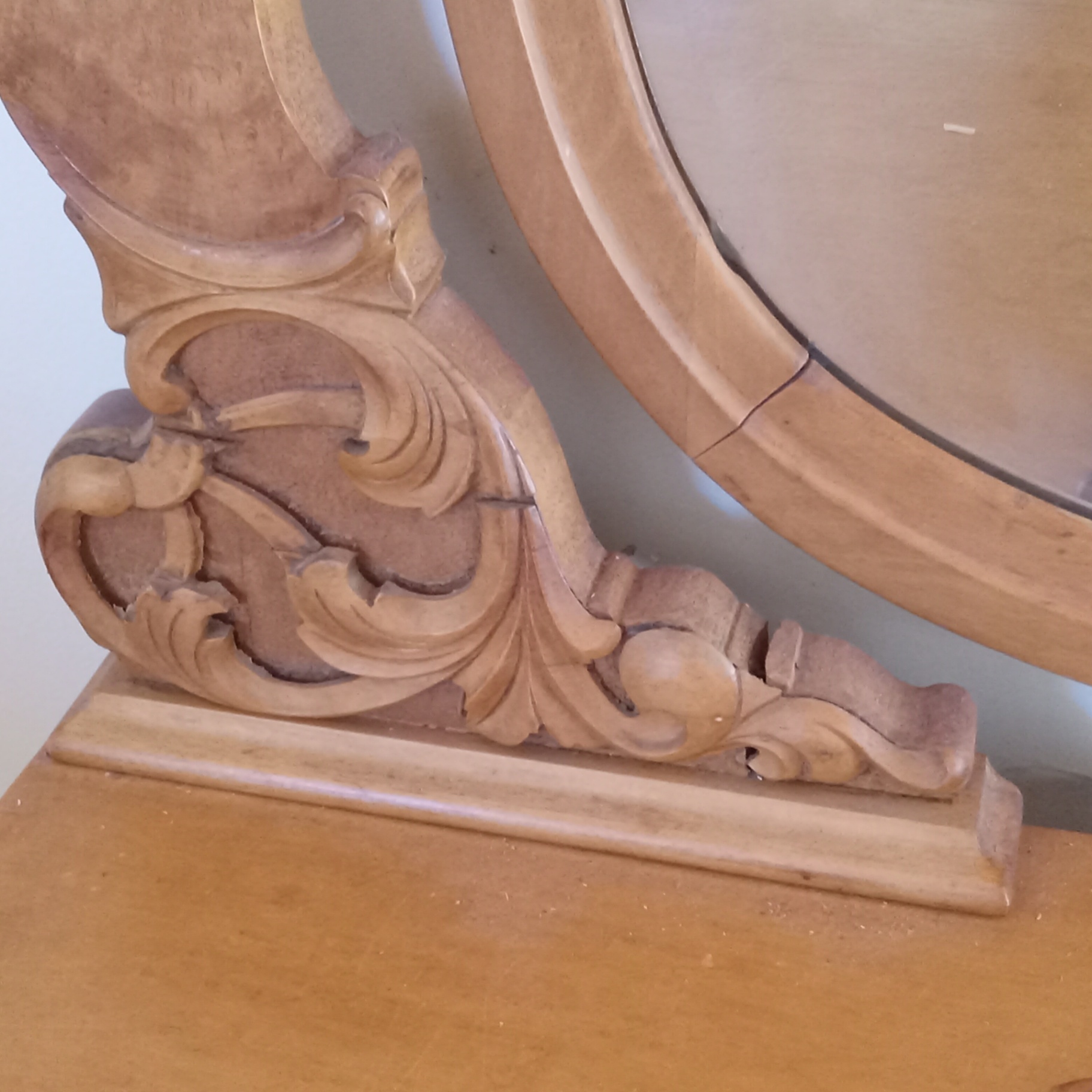 Antique Bird's Eye Maple Vanity w/Mirror & Bench - image 16 of 35