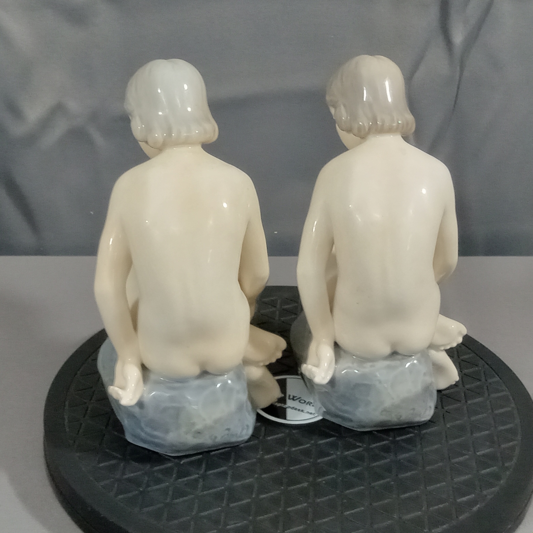 Royal Copenhagen Girl on Rock Figurines - image 4 of 9