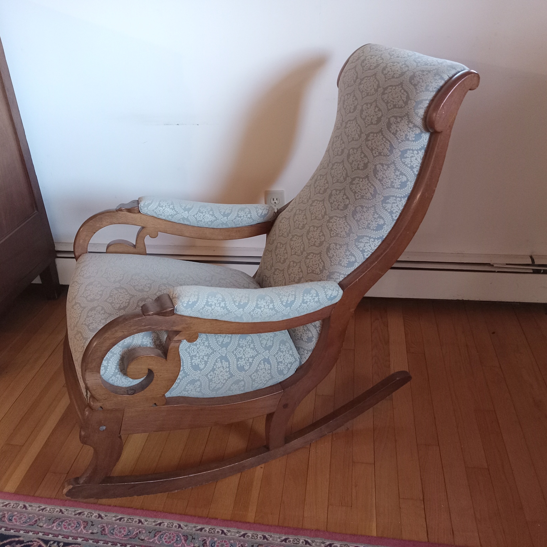 Antique Upholstered Rocking Chair - image 1 of 8