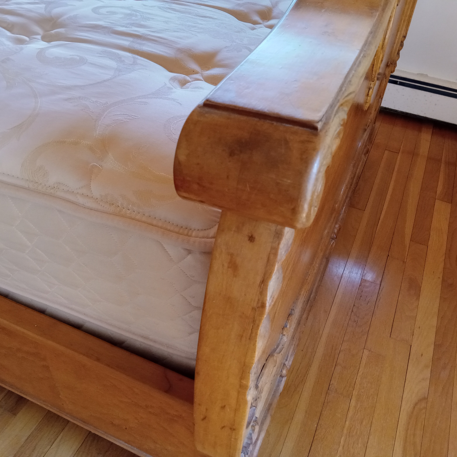 Antique Bird's Eye Maple Bed - image 16 of 16