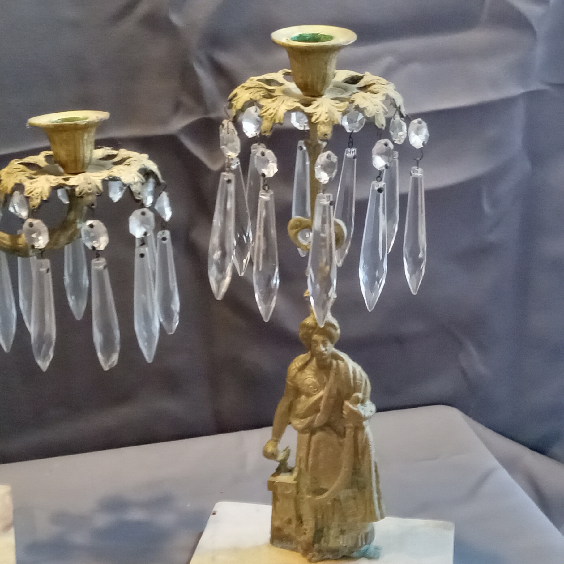 Antique Figural Girandole Set - image 6 of 12