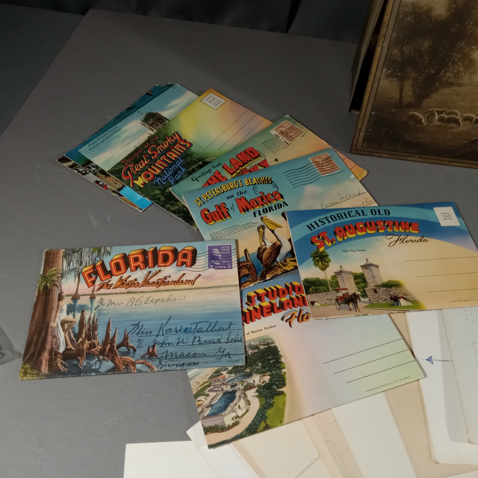 Vintage Postcards & Uneeda Biscuit Tin - image 13 of 18