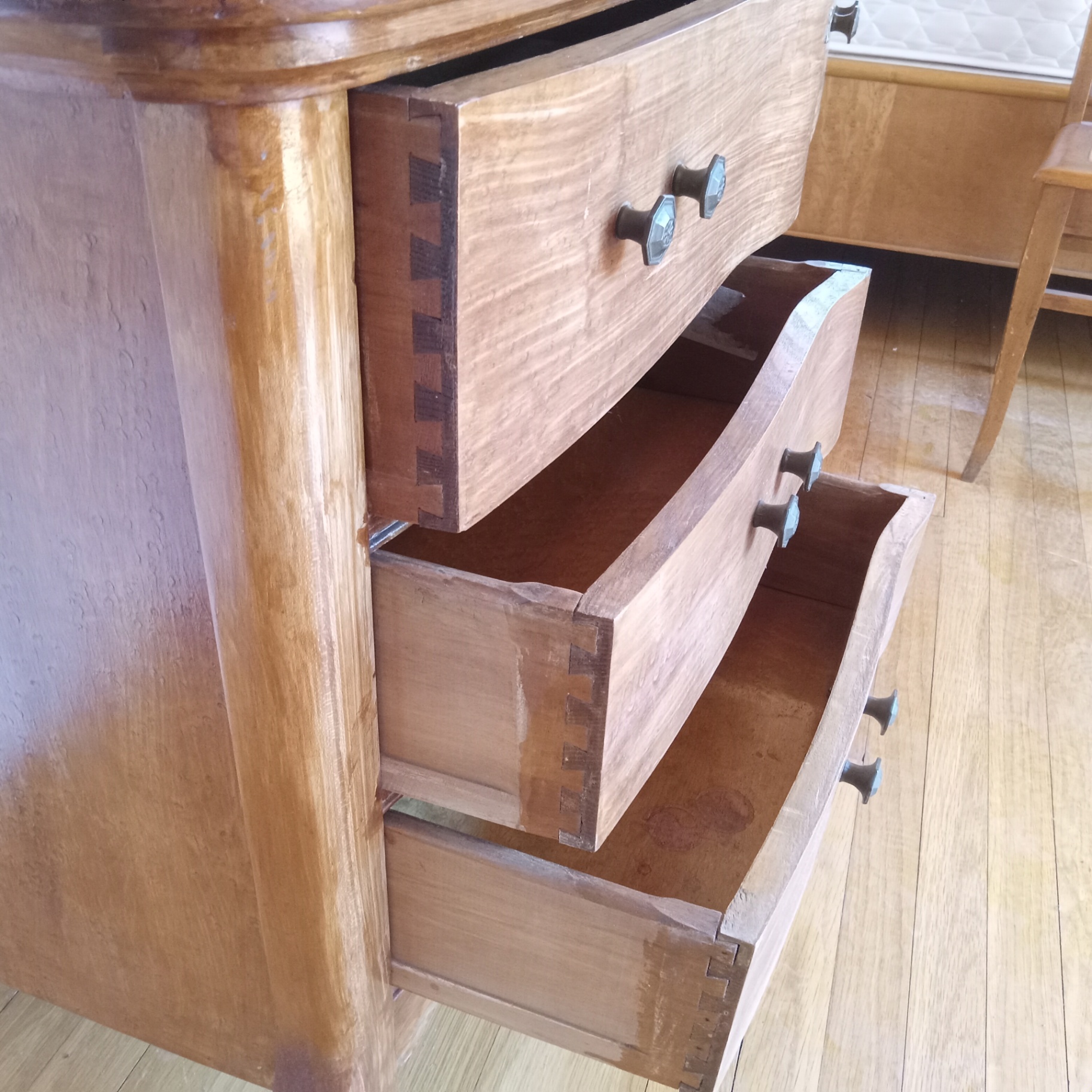Antique Vanity/Dresser w/Mirror and Chair - image 17 of 32