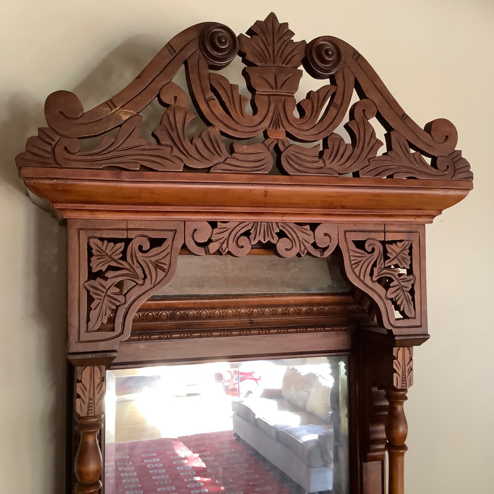 Antique Decorative Hall Mirror - image 2 of 7