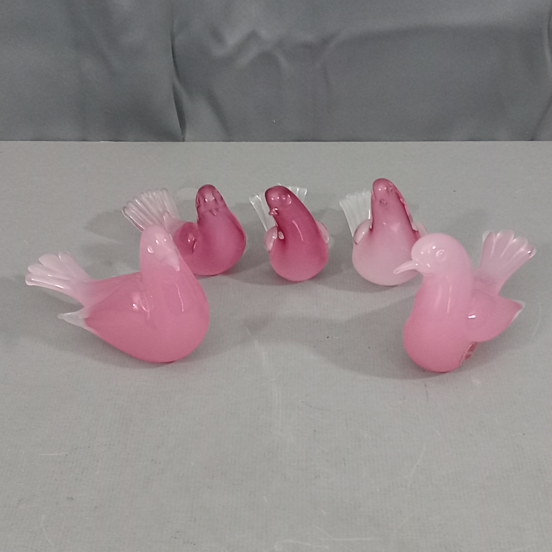 Vintage Murano Pink Glass Birds - image 1 of 9