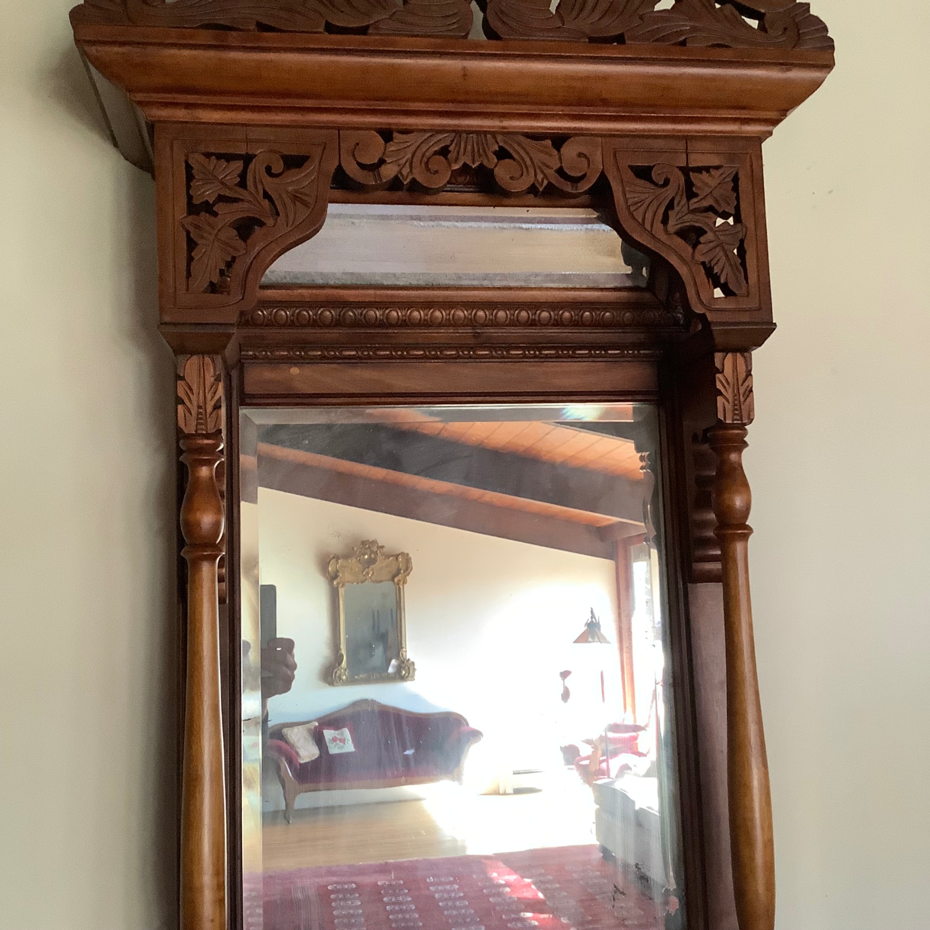 Antique Decorative Hall Mirror - image 3 of 7