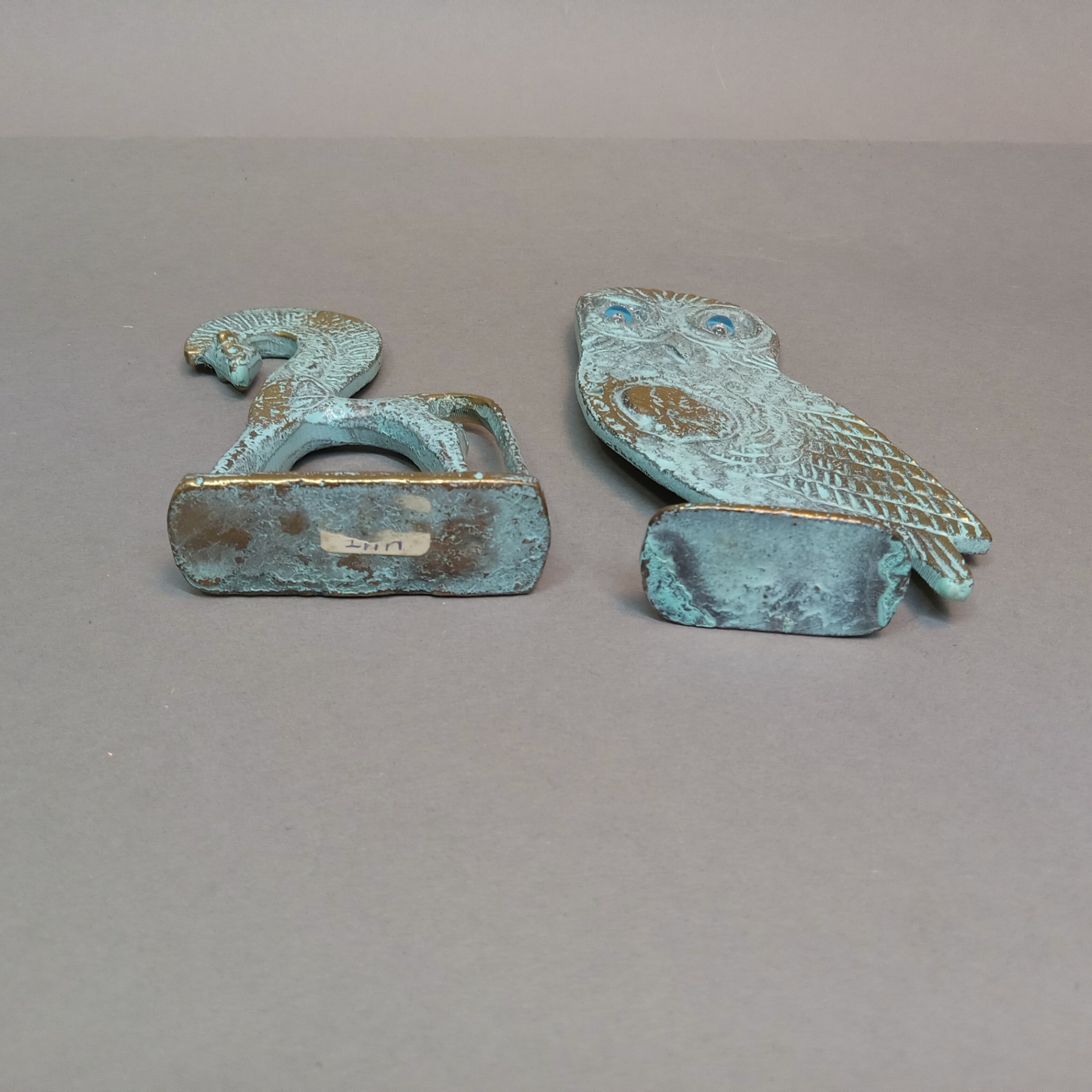 Sterling Greek Necklace & Brass Paperweights (6.5dwt) - image 7 of 8