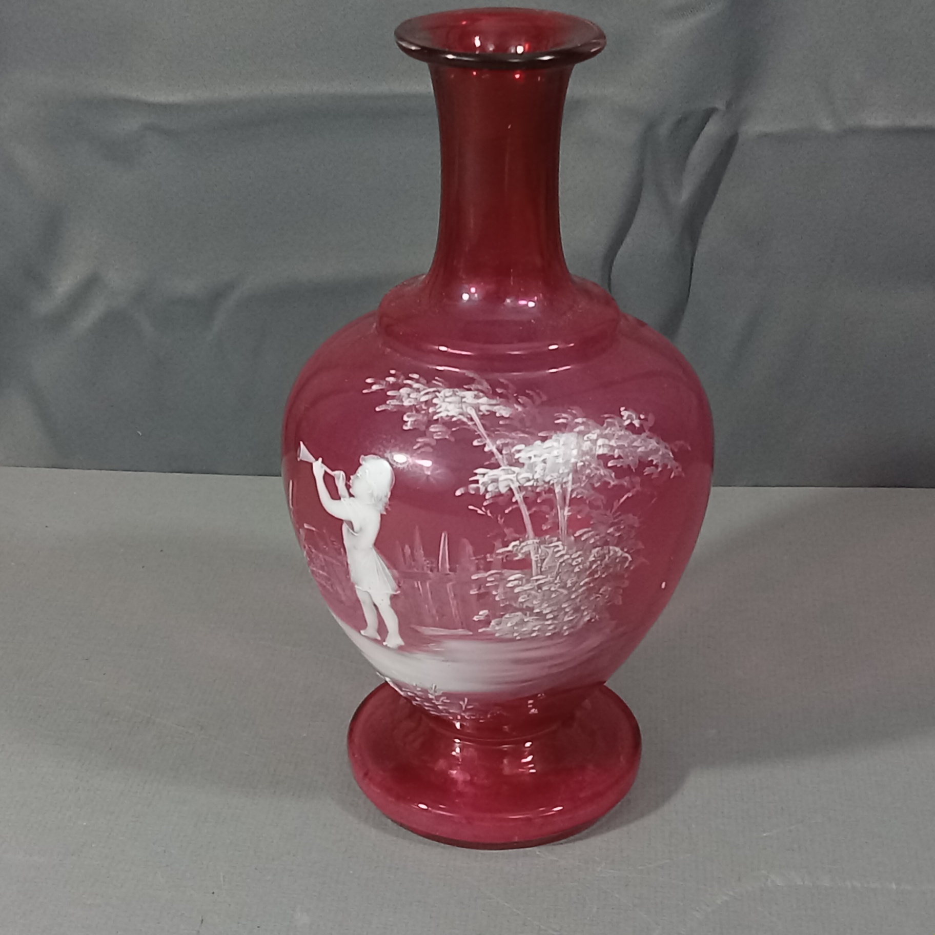 Victorian Mary Gregory Hand Blown Glass Vases - image 13 of 17