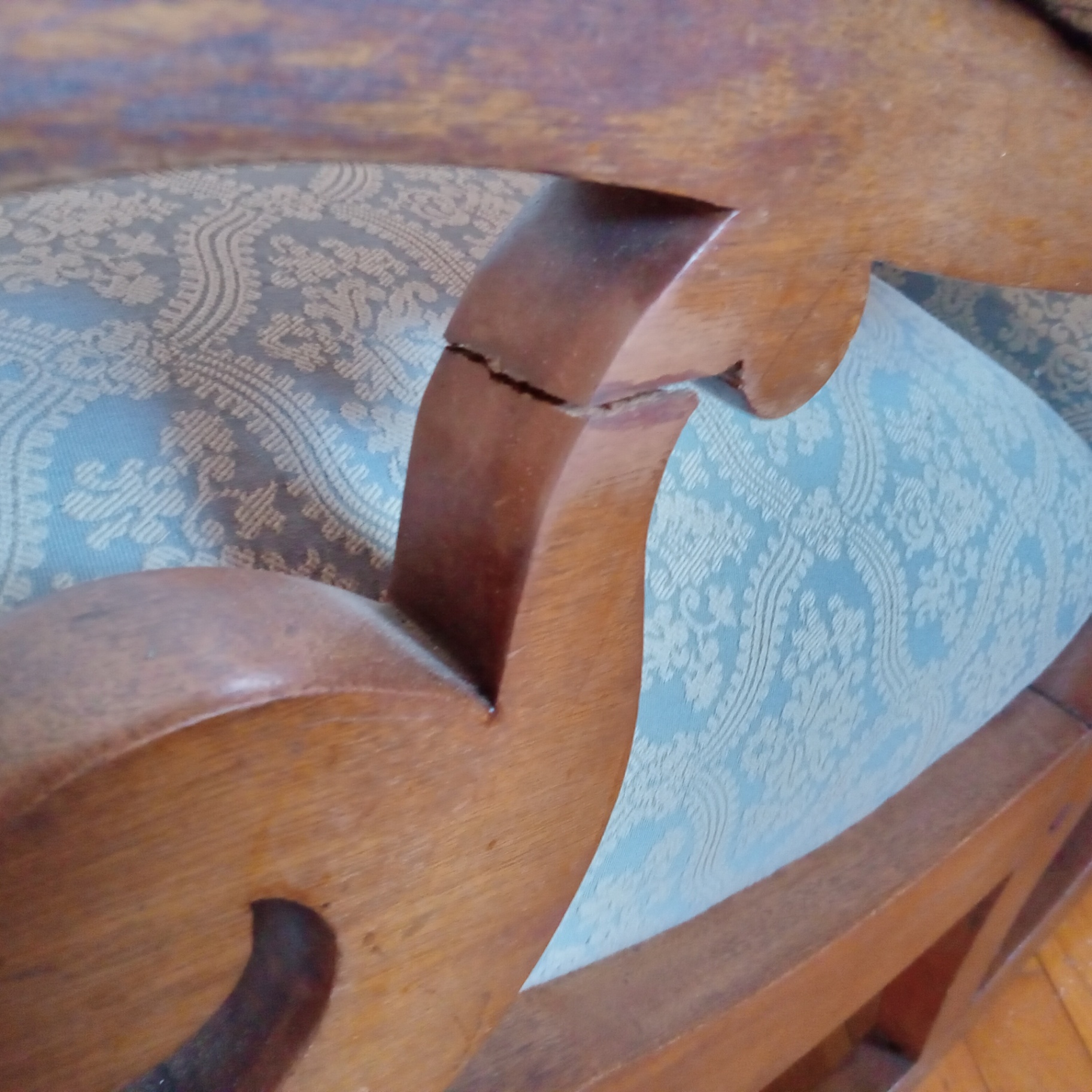 Antique Upholstered Rocking Chair - image 8 of 8