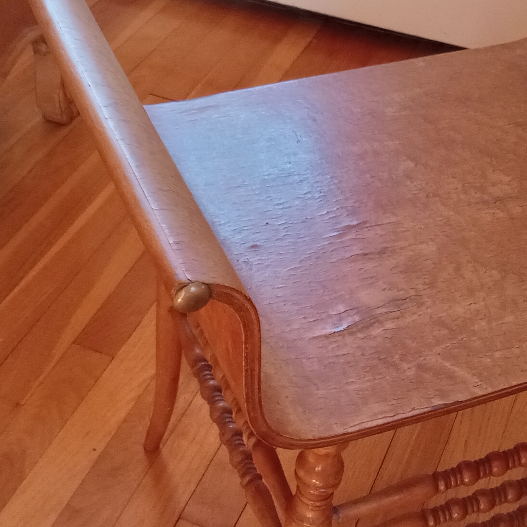 Antique Bird's Eye Maple Vanity w/Mirror & Bench - image 4 of 35