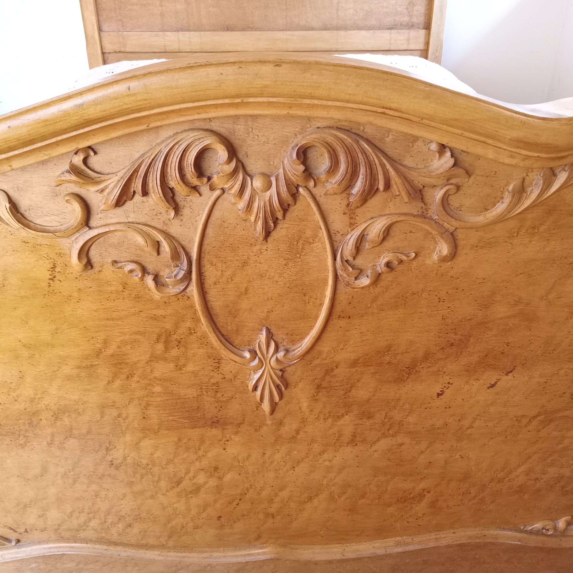 Antique Bird's Eye Maple Bed - image 3 of 16
