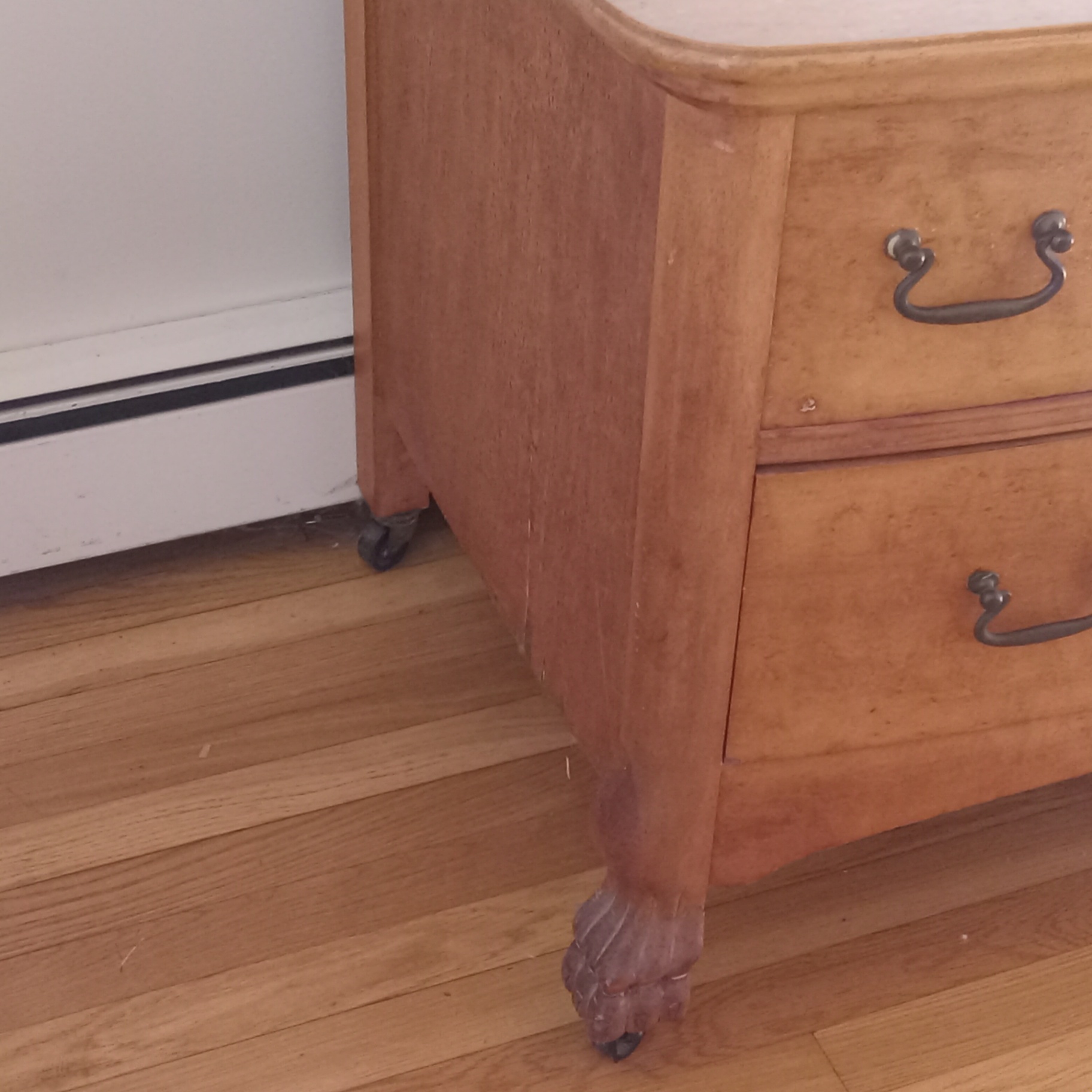 Antique Bird's Eye Maple Vanity w/Mirror & Bench - image 23 of 35