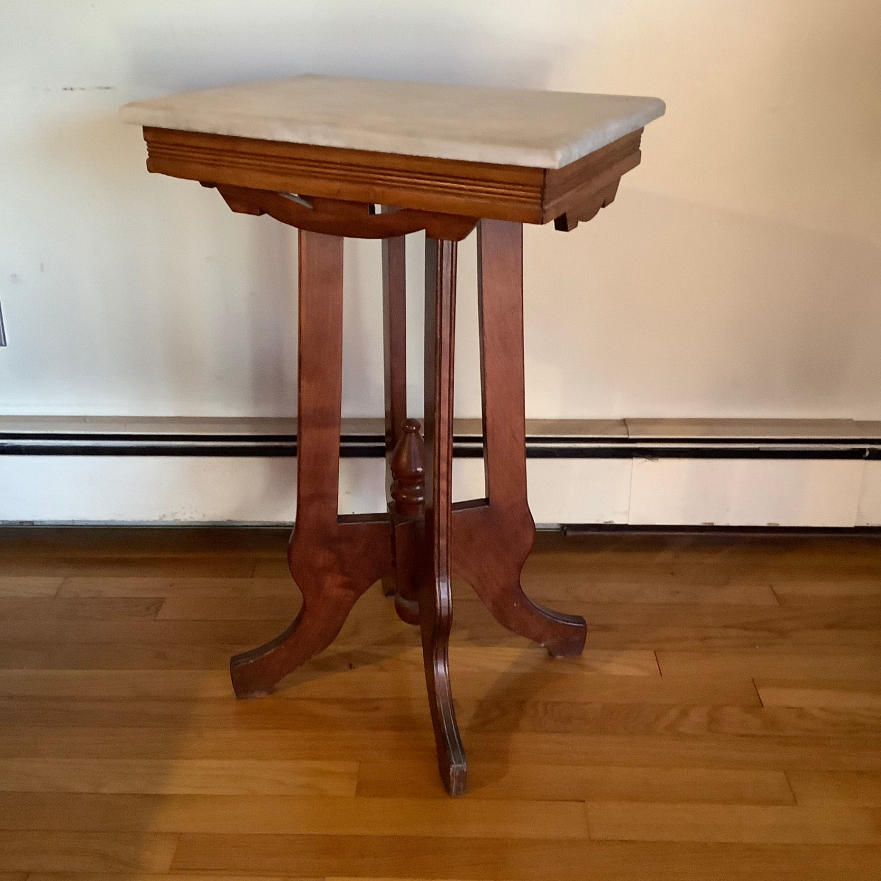 Antique Marble Side Table - image 1 of 4