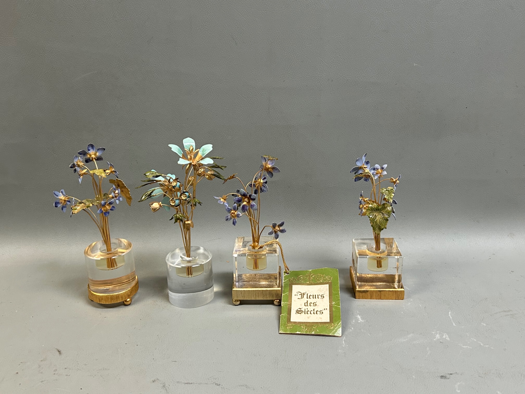 Jane Hutchenson Vintage Lucite Brass Ornaments for Gorham  - image 1 of 5