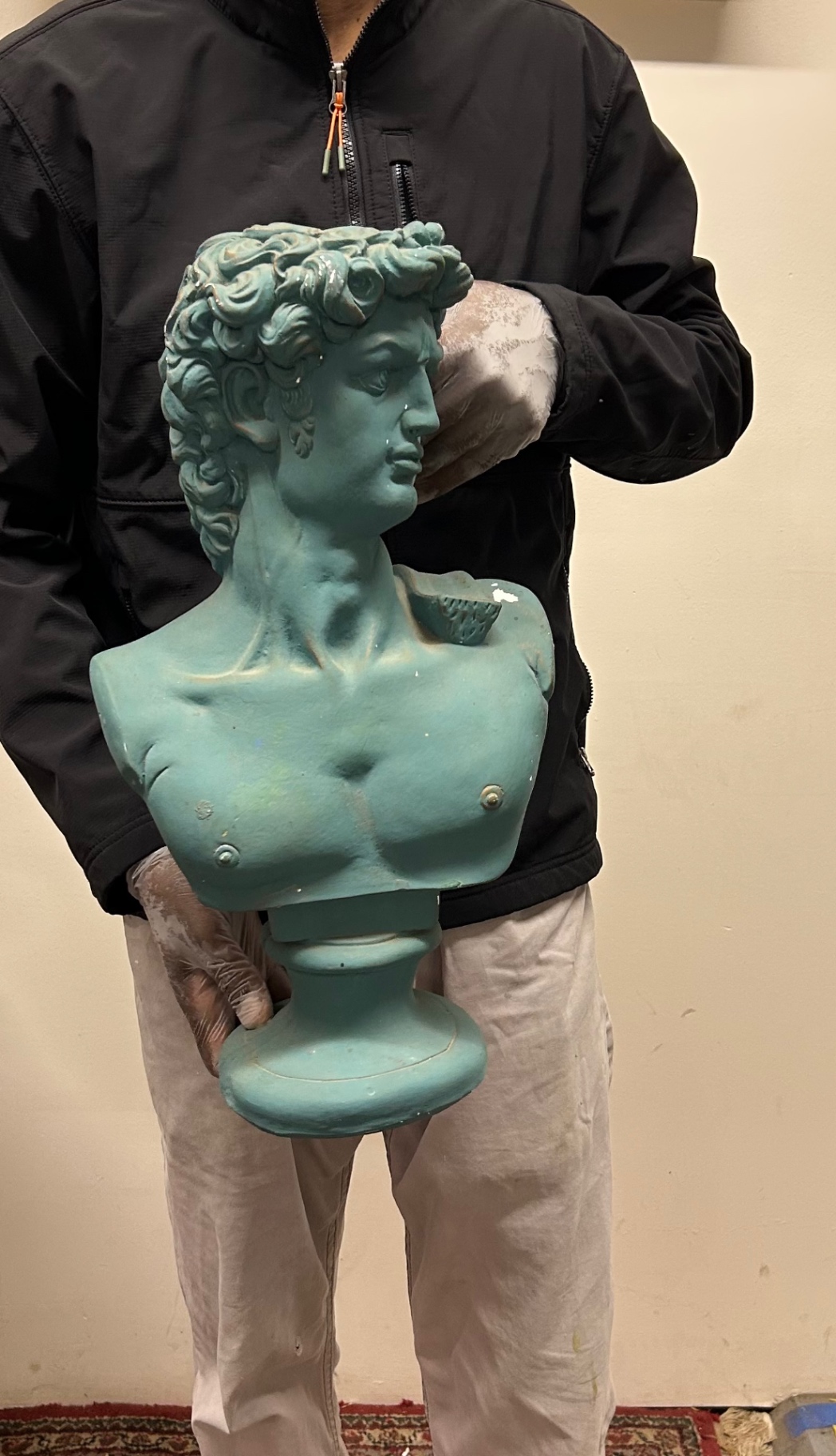 Michelangelo's David Head Chalkware Vintage - image 2 of 5