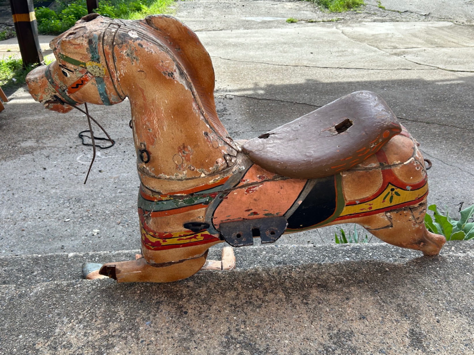 Antique Carved Hand Painted Carousel  - image 5 of 7
