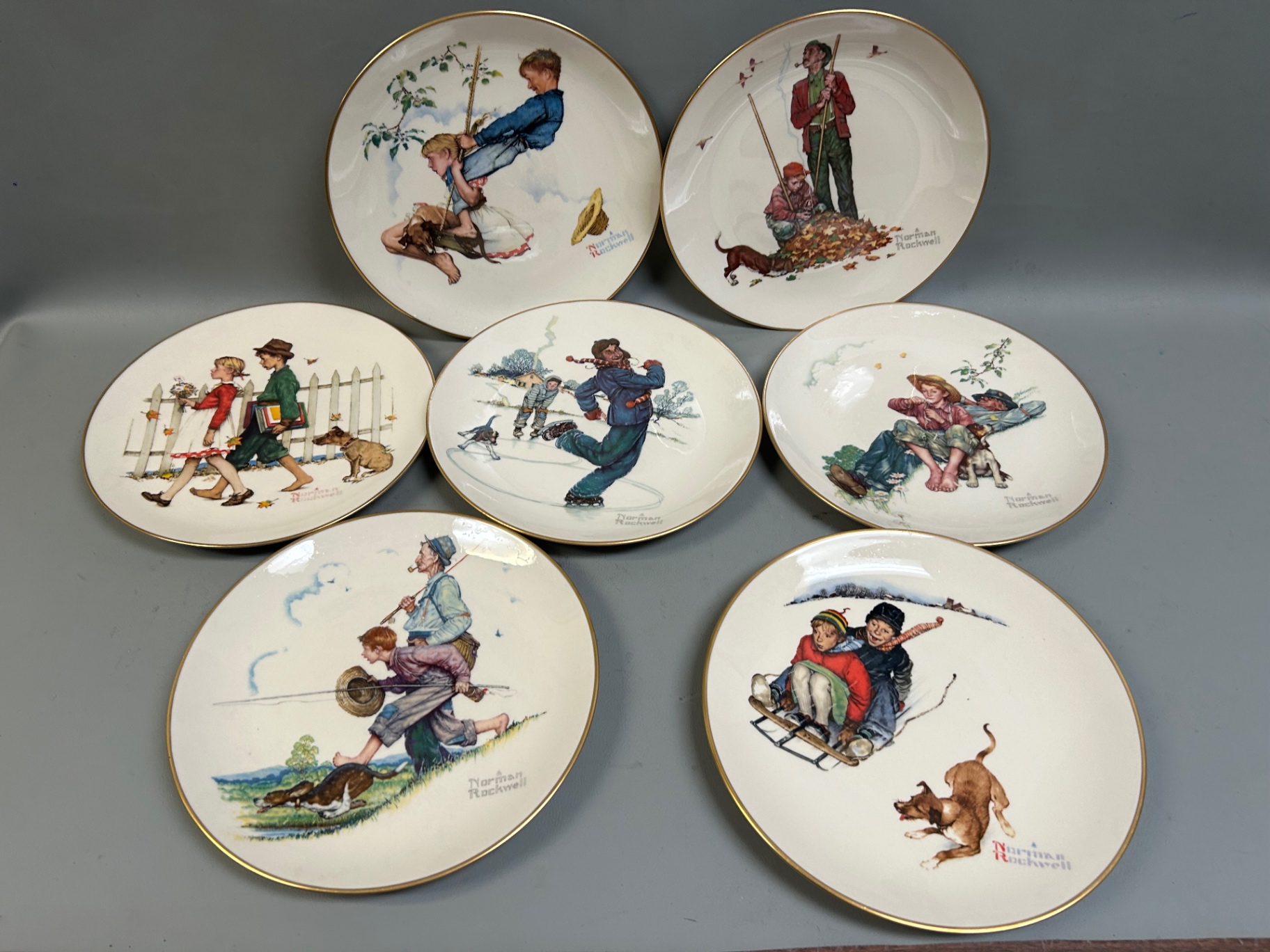 Gorham Dinner Plates for Norman Rockwell  - image 2 of 4
