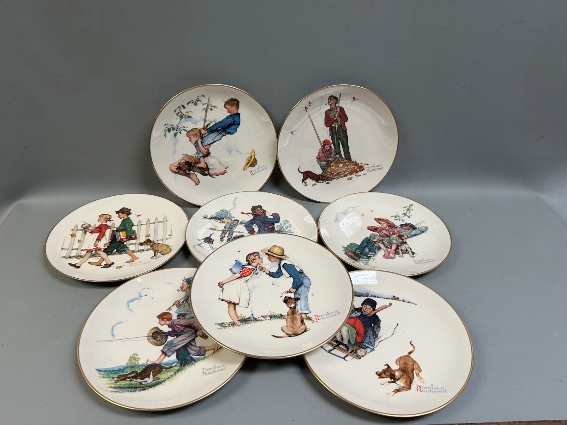 Gorham Dinner Plates for Norman Rockwell  - image 1 of 4