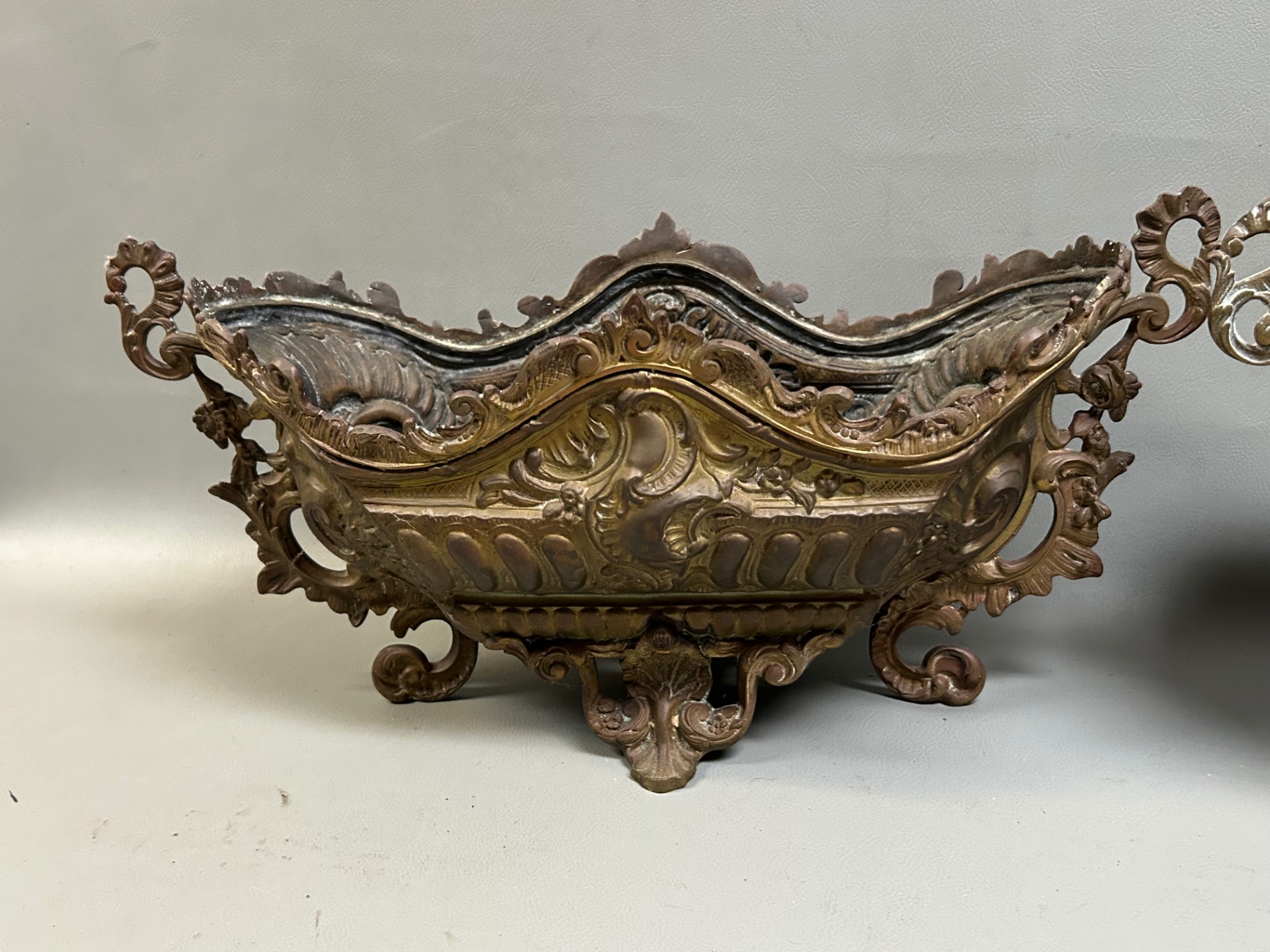 Antique French Brass Jardinieres - image 3 of 5