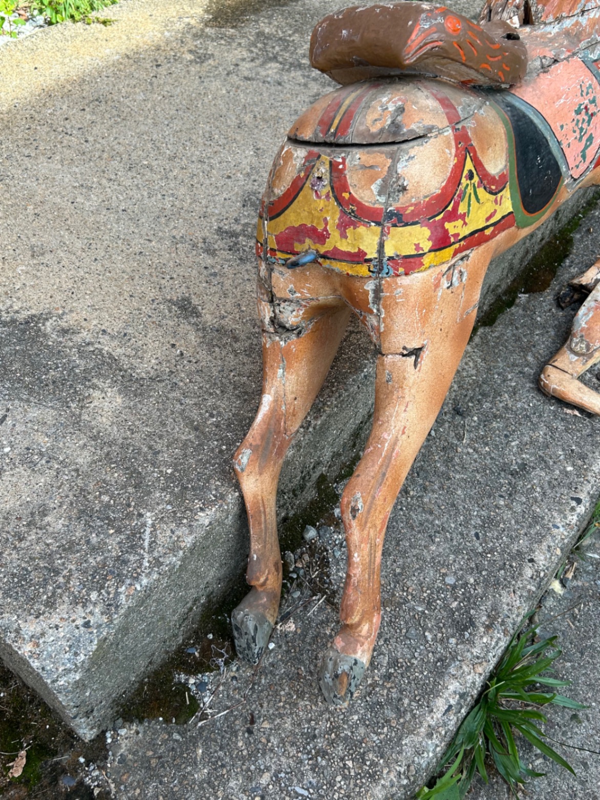 Antique Carved Hand Painted Carousel  - image 6 of 7
