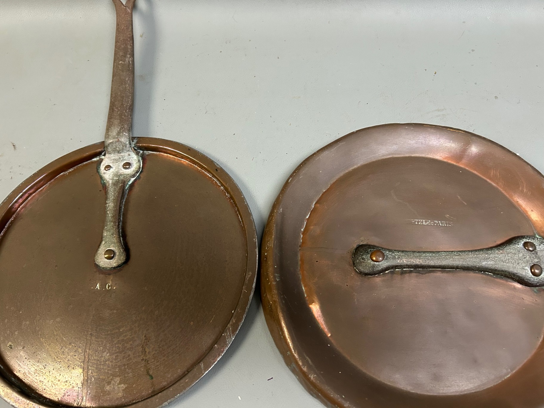 Antique Hotel de Paris/ E. Dehillerin French Copper Ware Pots  - image 5 of 8