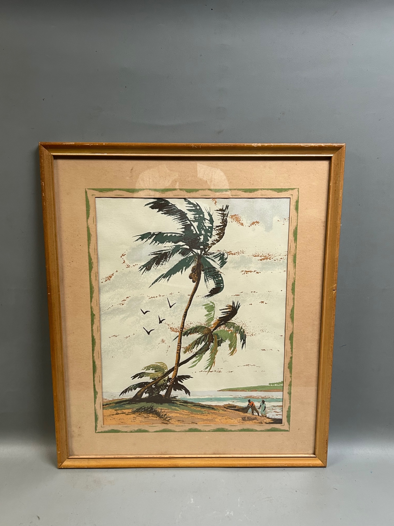 Signed Beachscape Painting - image 1 of 5