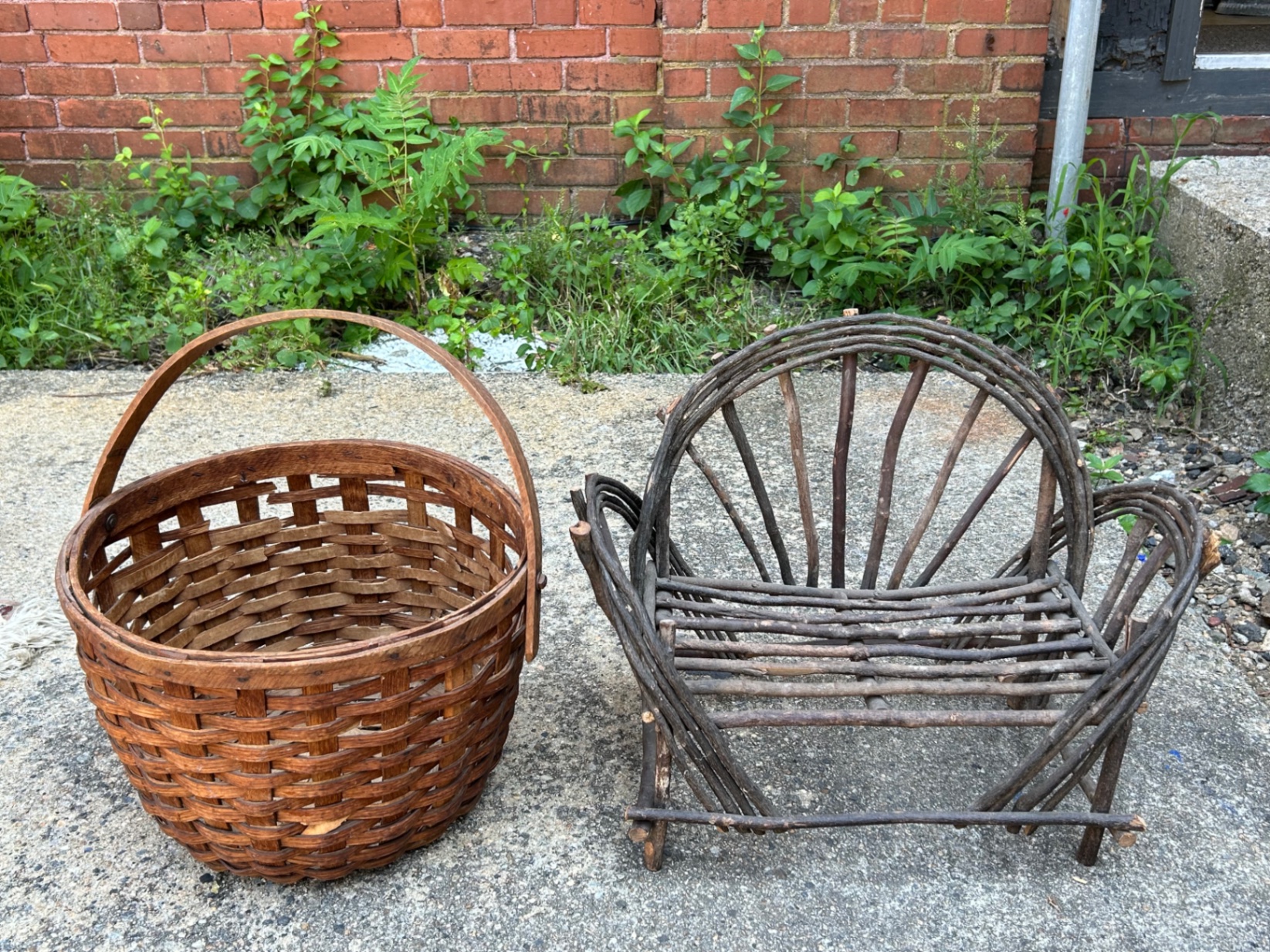 Adirondack Bench and Farm Basket  - image 1 of 4