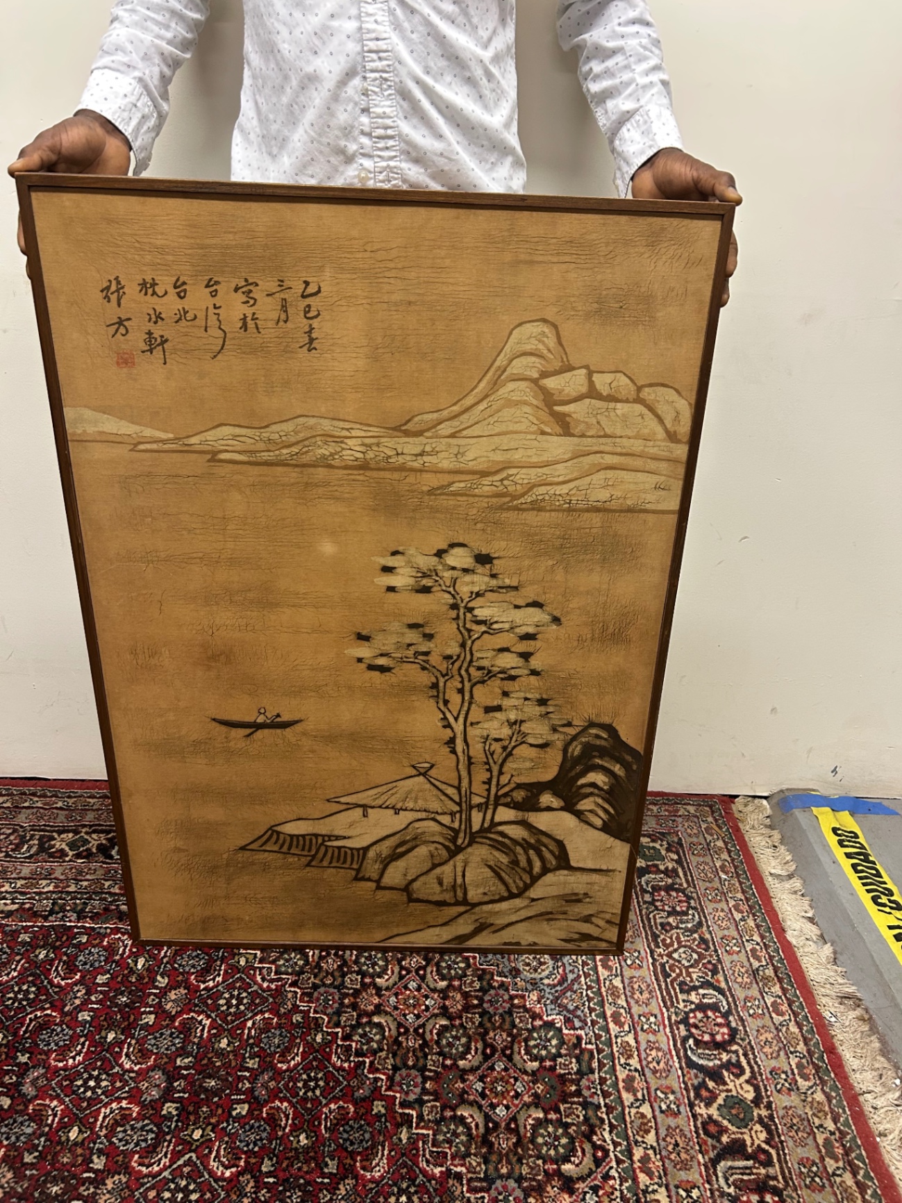 Japanese River Landscape Painting Signed  - image 2 of 6