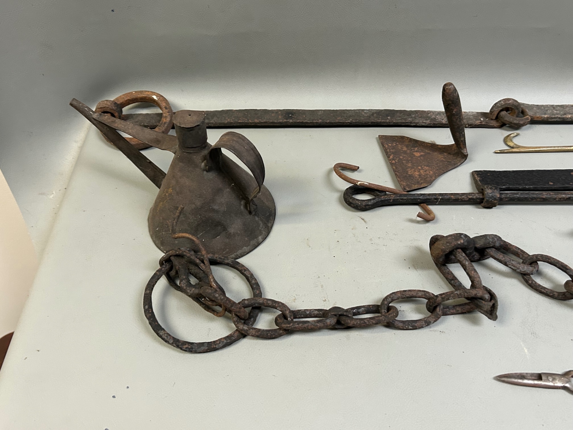 Antique Cast Iron-Steel Farm and Utility Items  - image 4 of 6