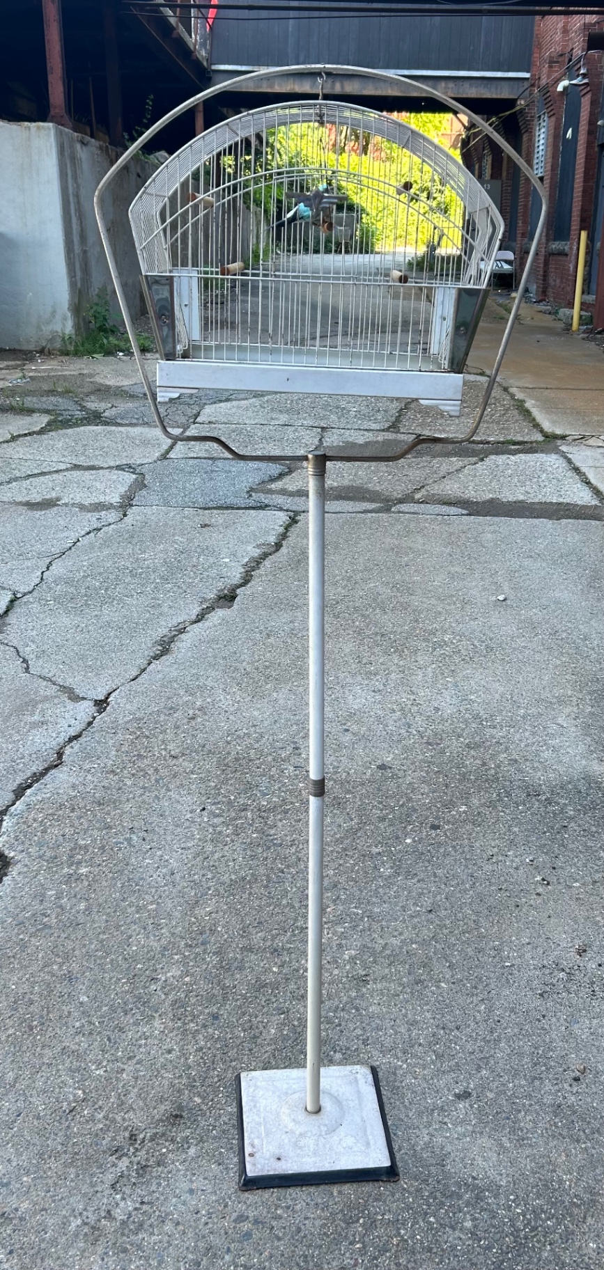 Vintage Crown Floor Standing Bird Cage  - image 1 of 4