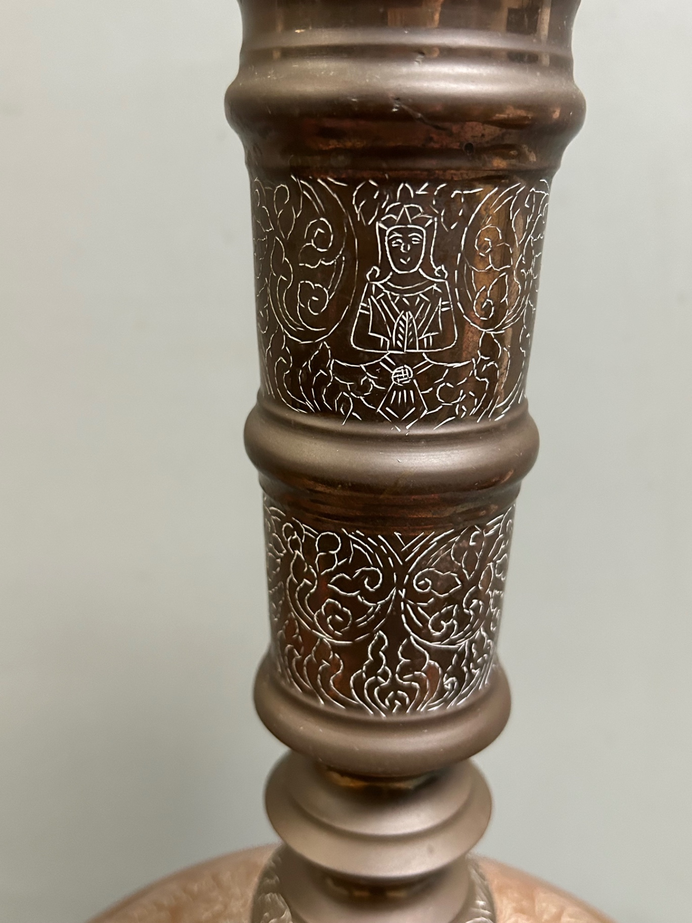 Pair of Vintage Siam Brass Candle Holders  - image 2 of 5