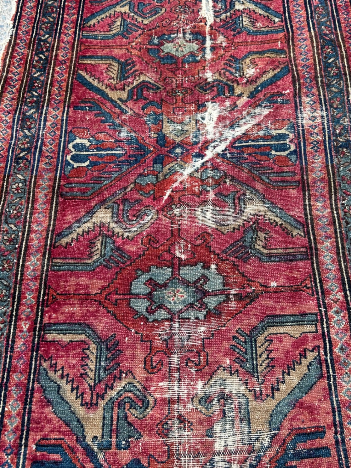 Turkish Area Rug Worn  - image 2 of 5