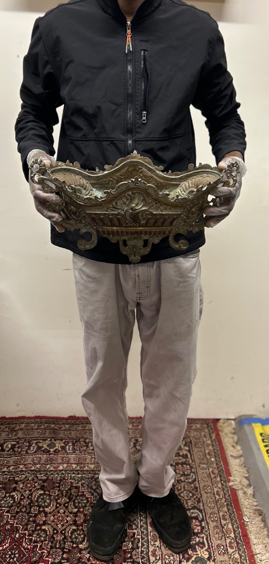 Antique French Brass Jardinieres - image 2 of 5