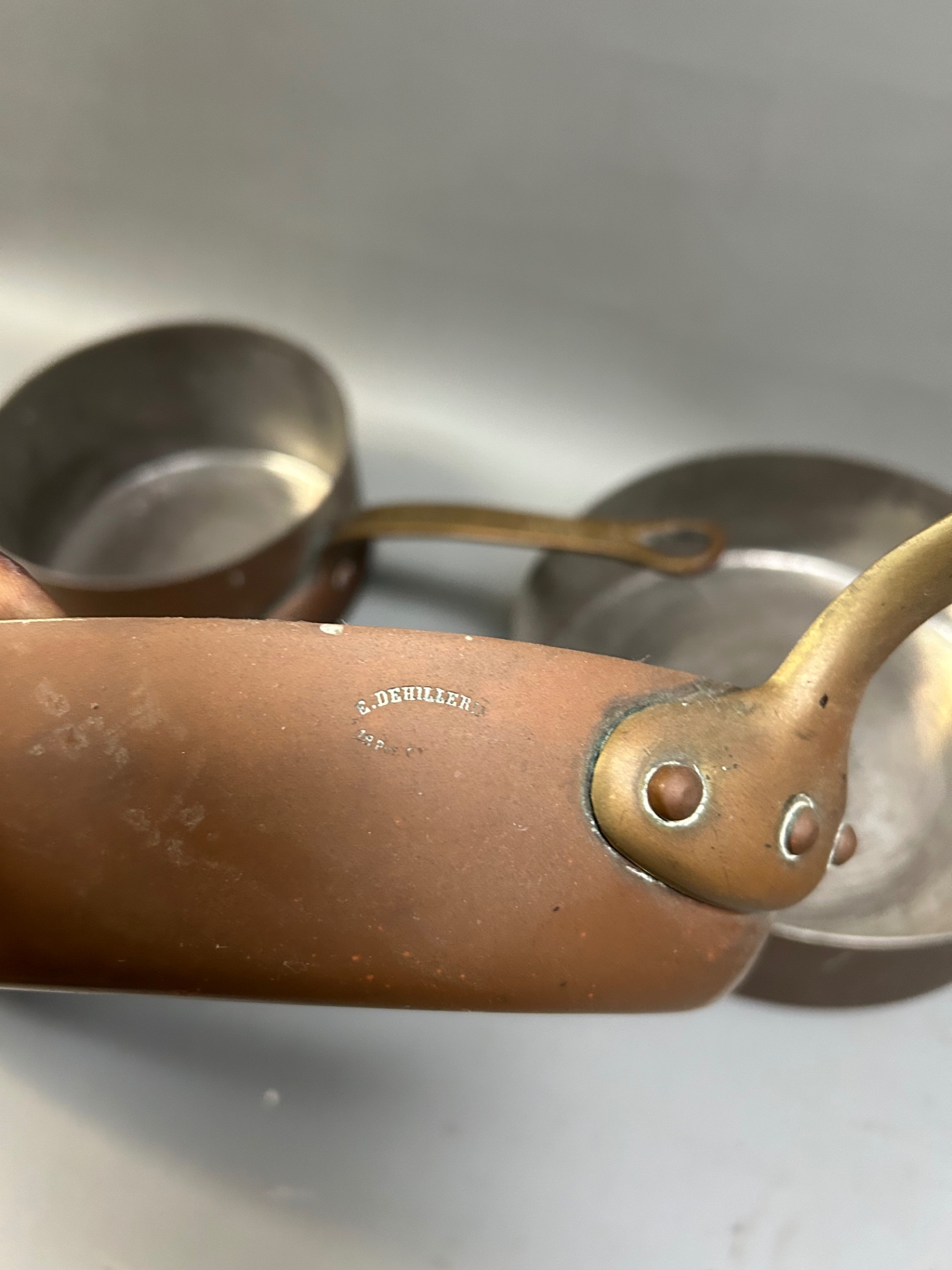 Antique E. Dehillerin Paris French Copper Ware  - image 3 of 6
