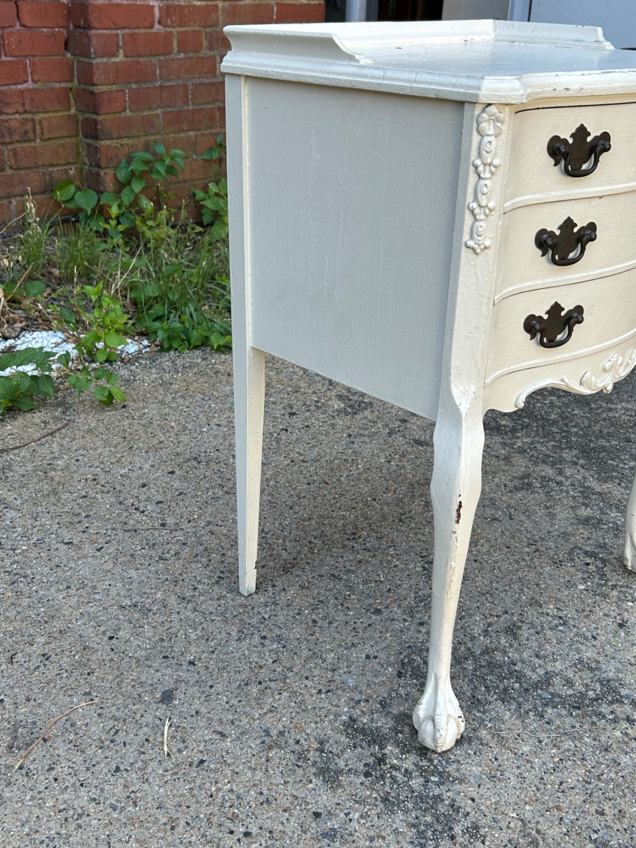 Antique Three Drawer Painted Nightstand - image 7 of 7