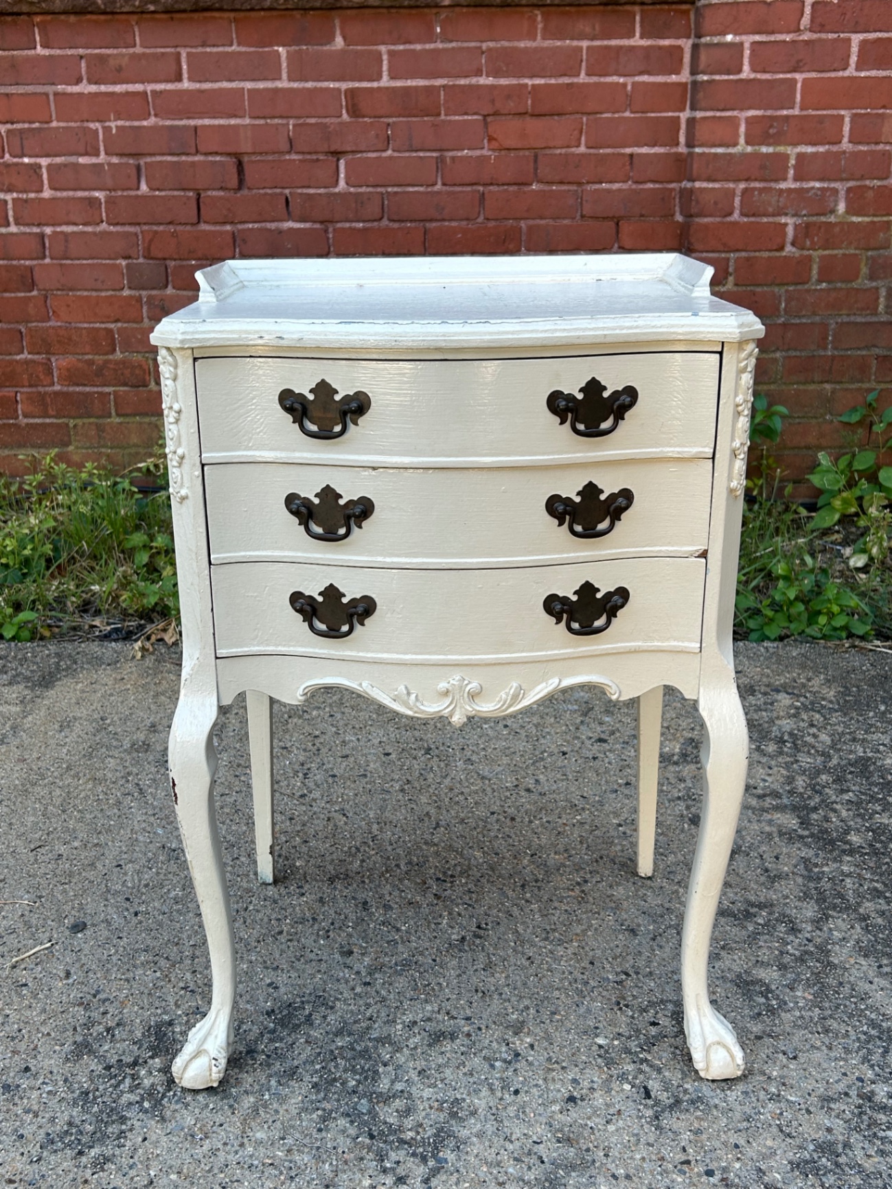 Antique Three Drawer Painted Nightstand - image 1 of 7