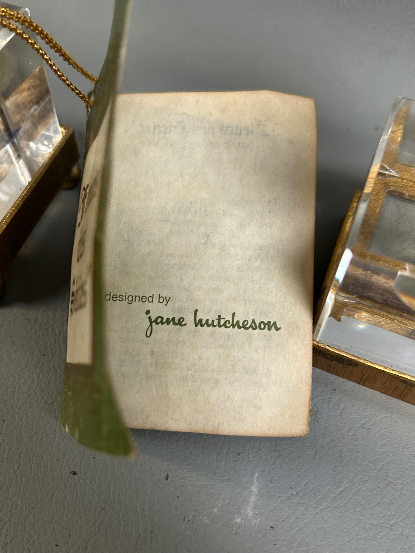 Jane Hutchenson Vintage Lucite Brass Ornaments for Gorham  - image 4 of 5