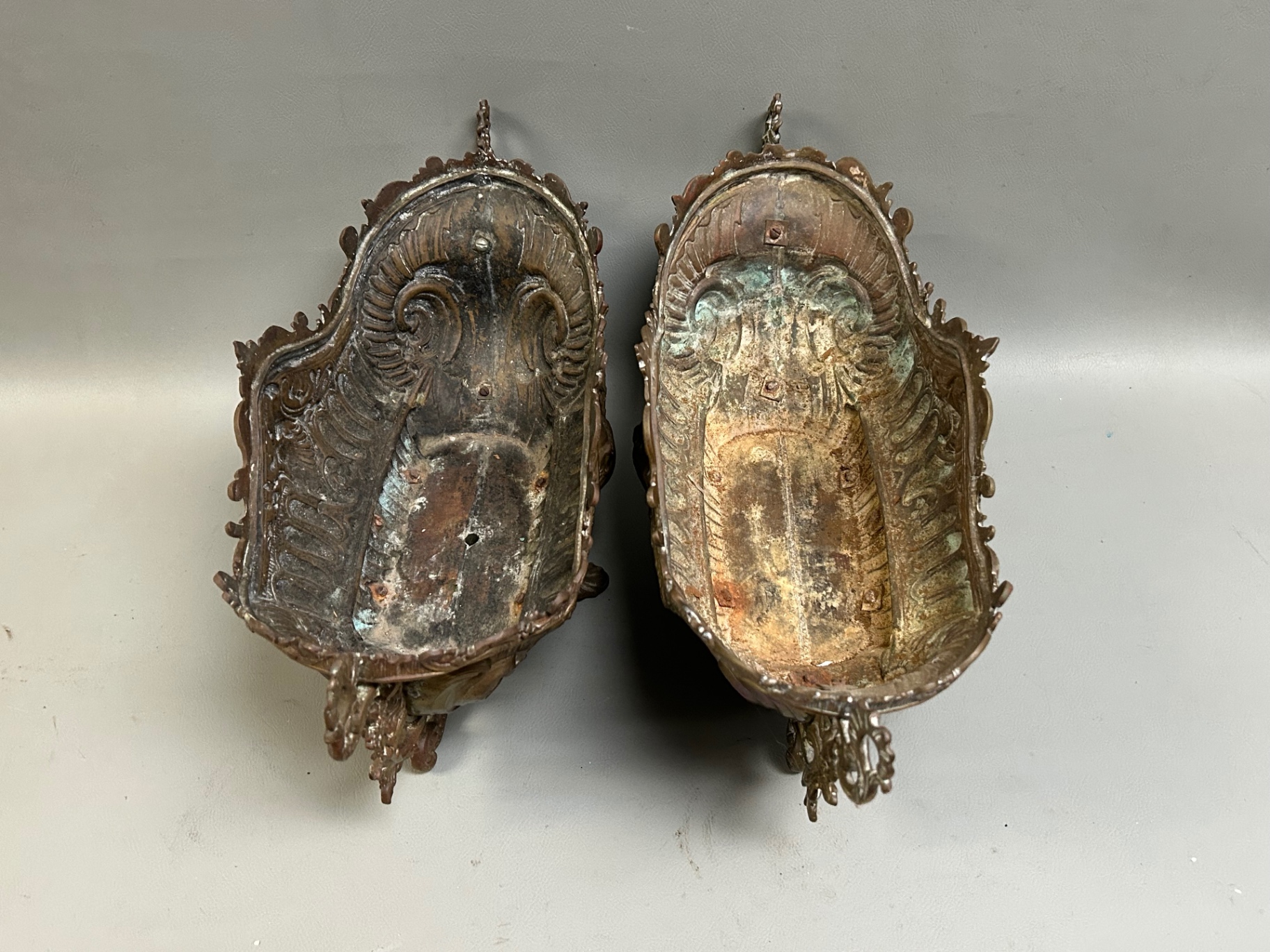 Antique French Brass Jardinieres - image 5 of 5