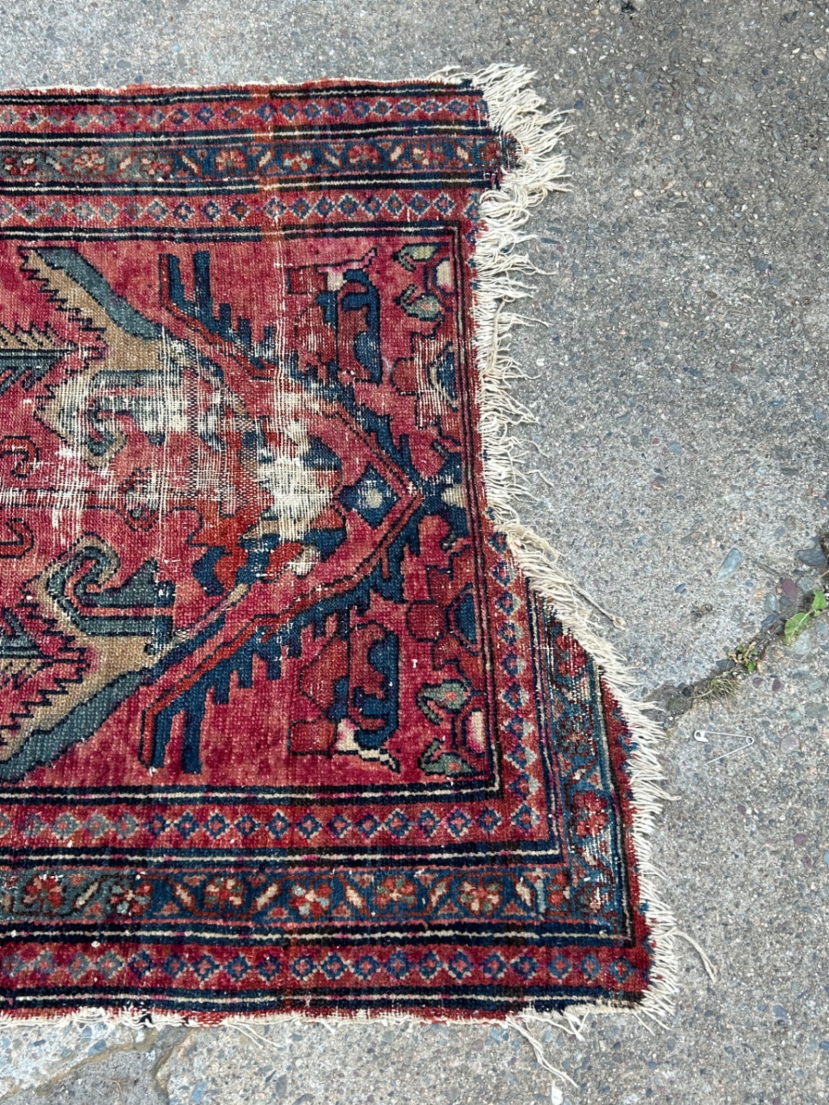 Turkish Area Rug Worn  - image 3 of 5