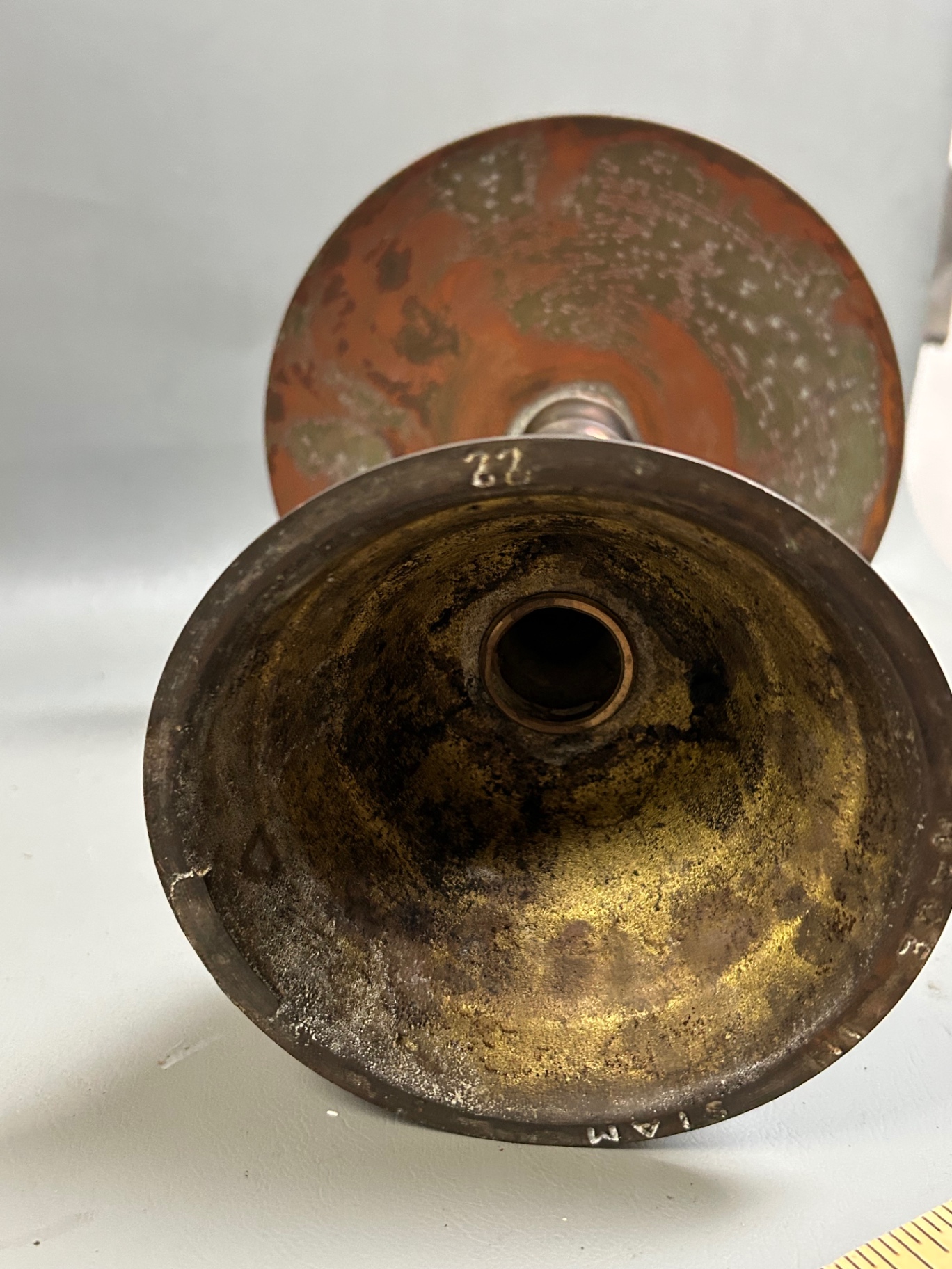 Pair of Vintage Siam Brass Candle Holders  - image 5 of 5
