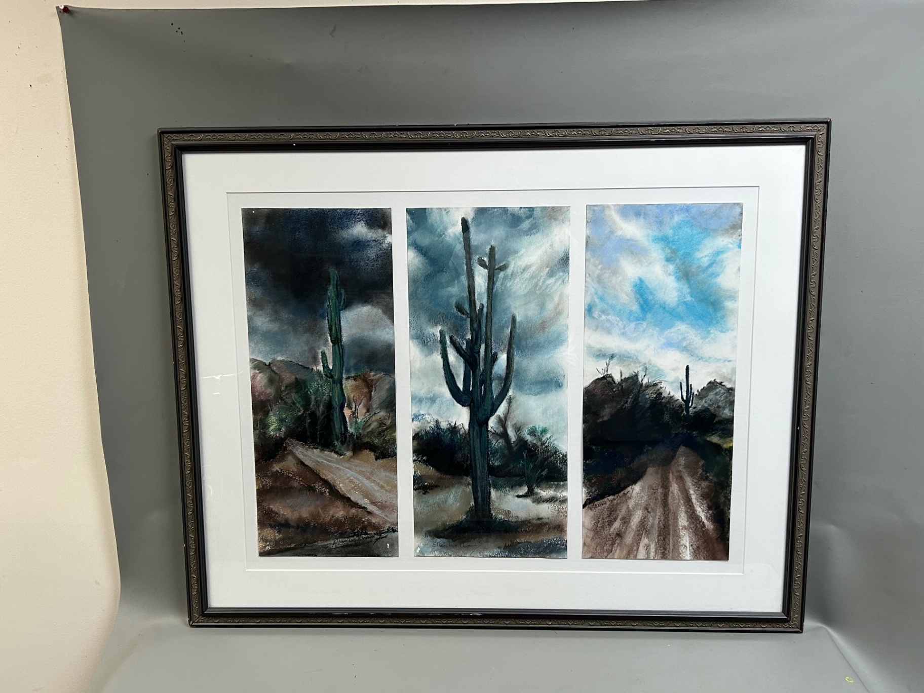 Pastel Desert Landscape Signed - image 2 of 5