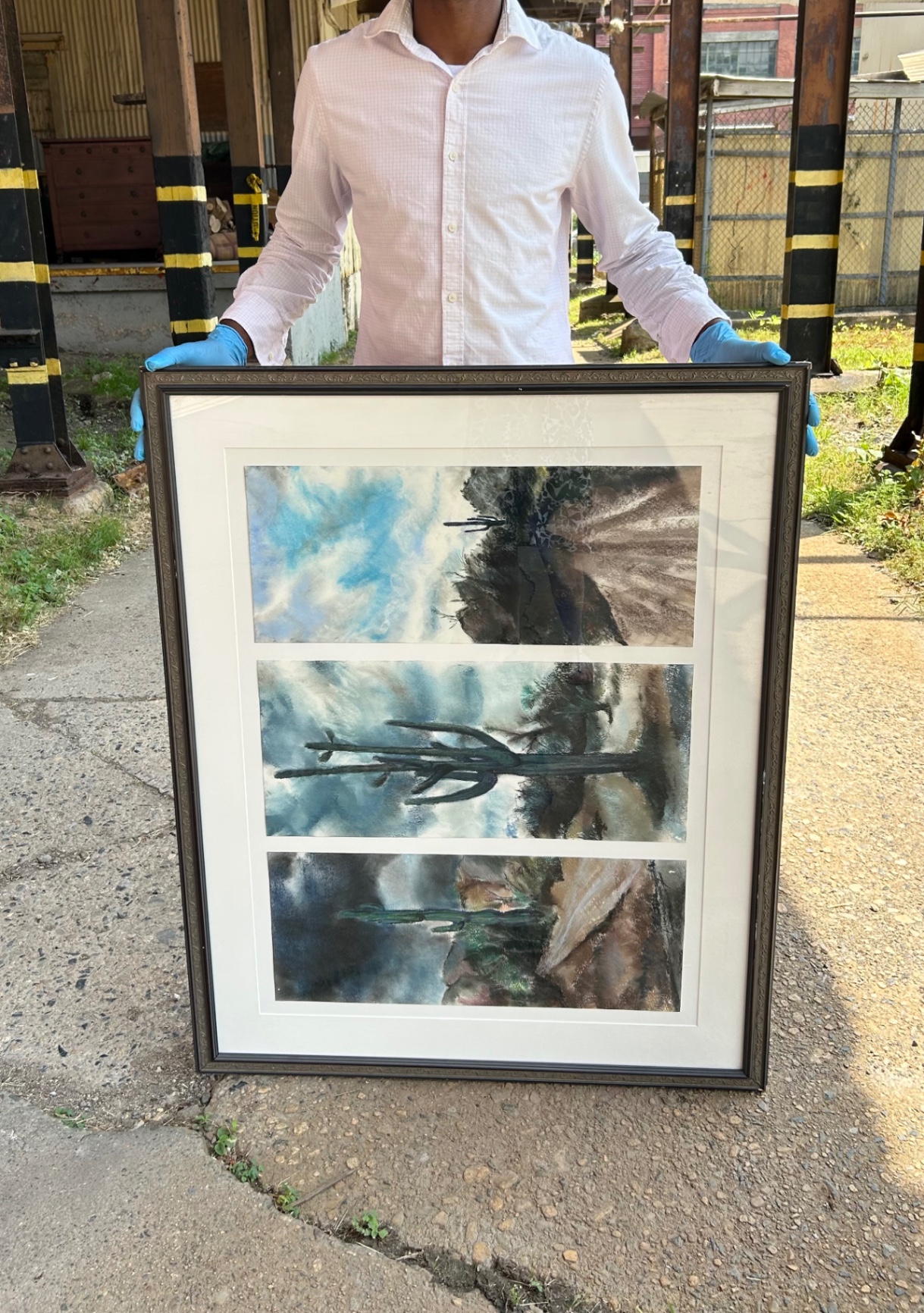Pastel Desert Landscape Signed - image 1 of 5