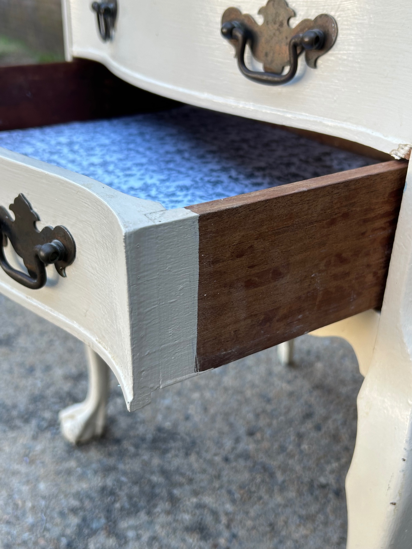 Antique Three Drawer Painted Nightstand - image 3 of 7