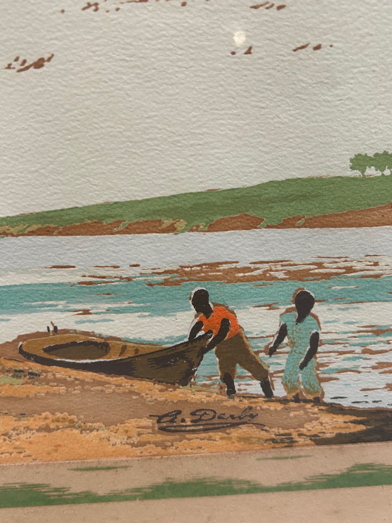 Signed Beachscape Painting - image 2 of 5