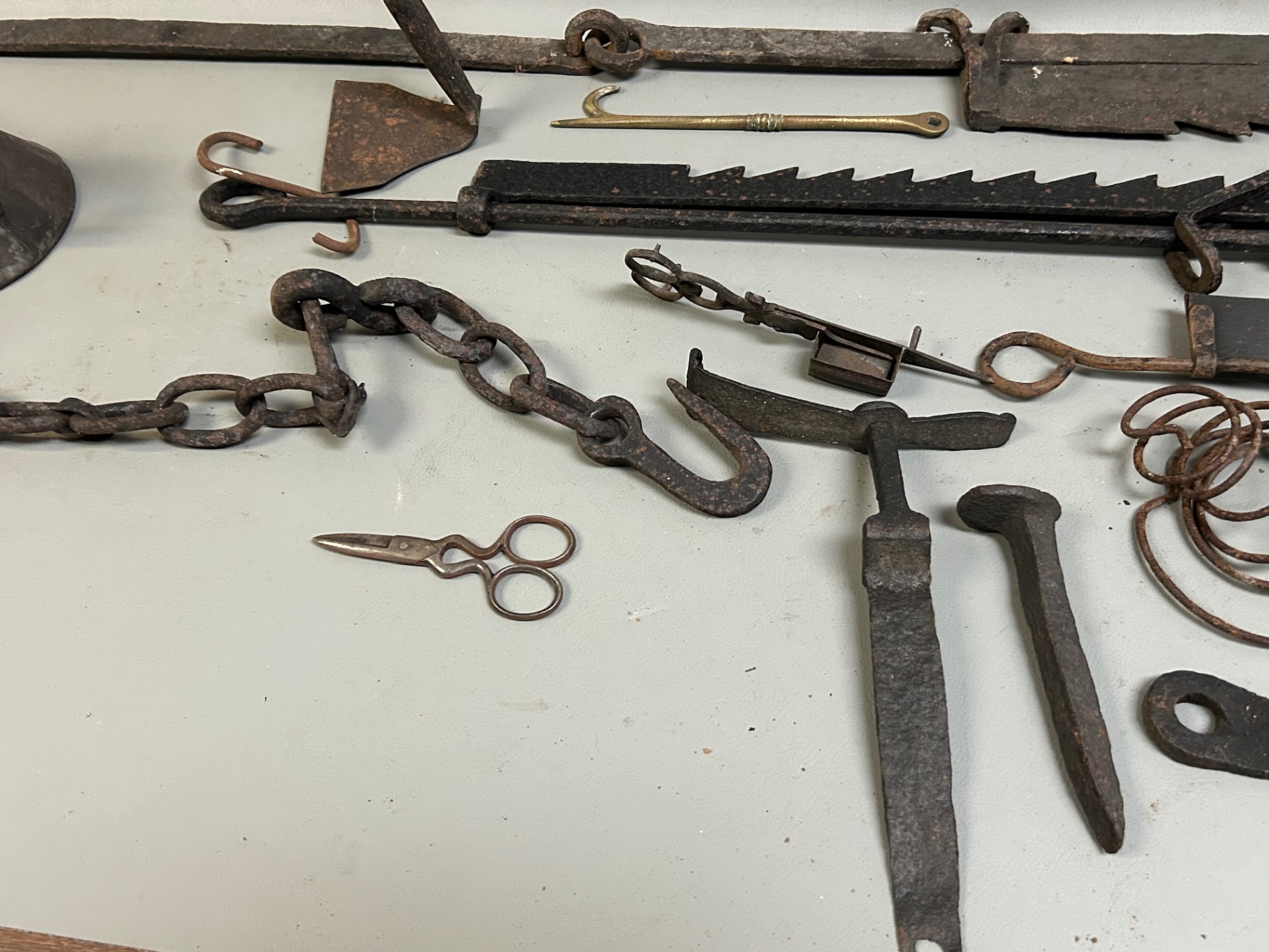 Antique Cast Iron-Steel Farm and Utility Items  - image 5 of 6